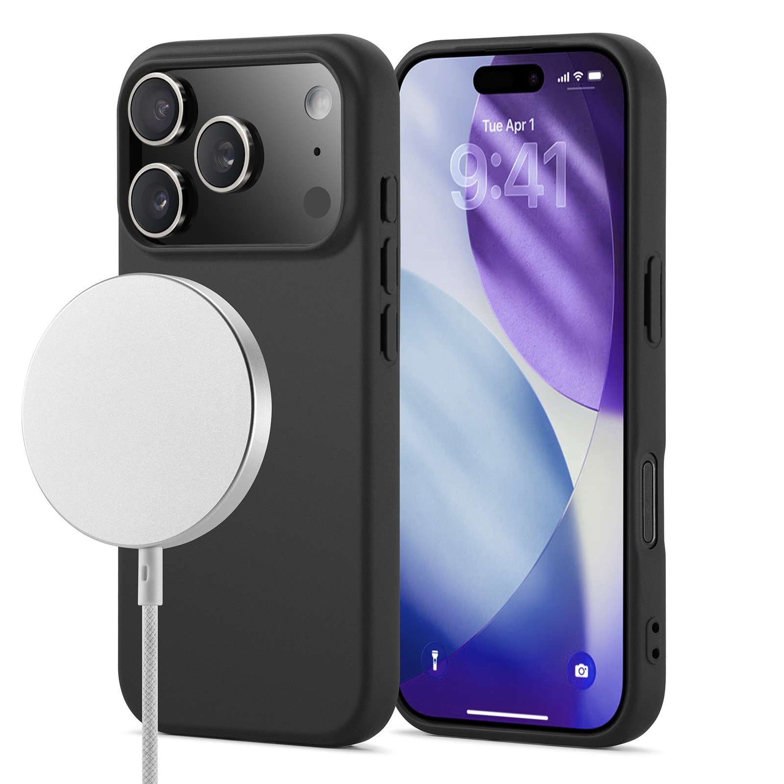TPU Deksel MagSafe iPhone 17 Pro Max Svart