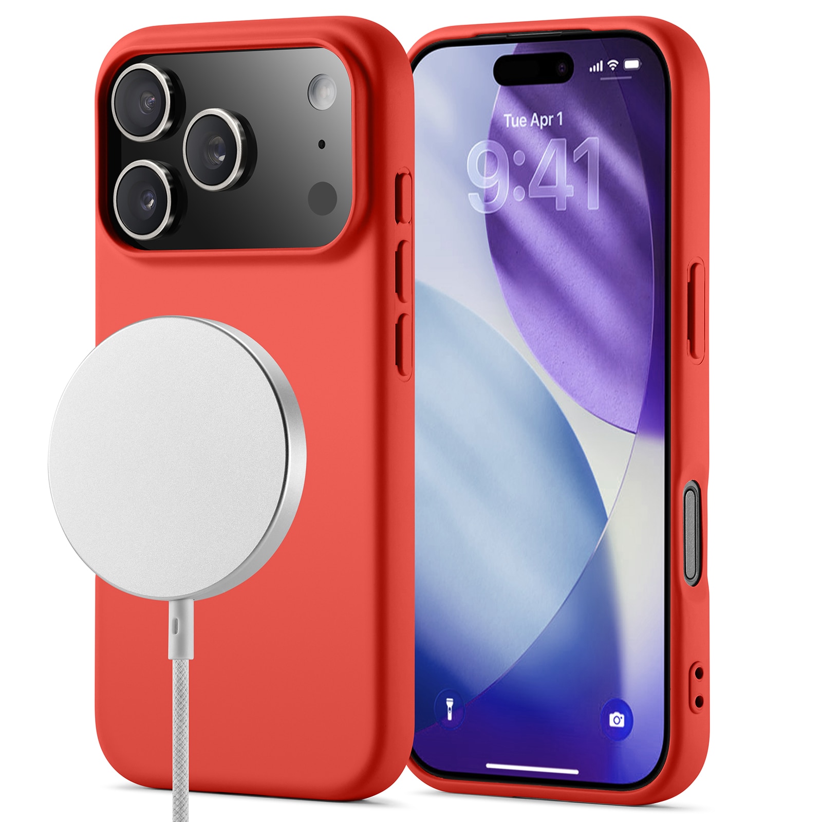TPU Deksel MagSafe iPhone 17 Pro Max Rød