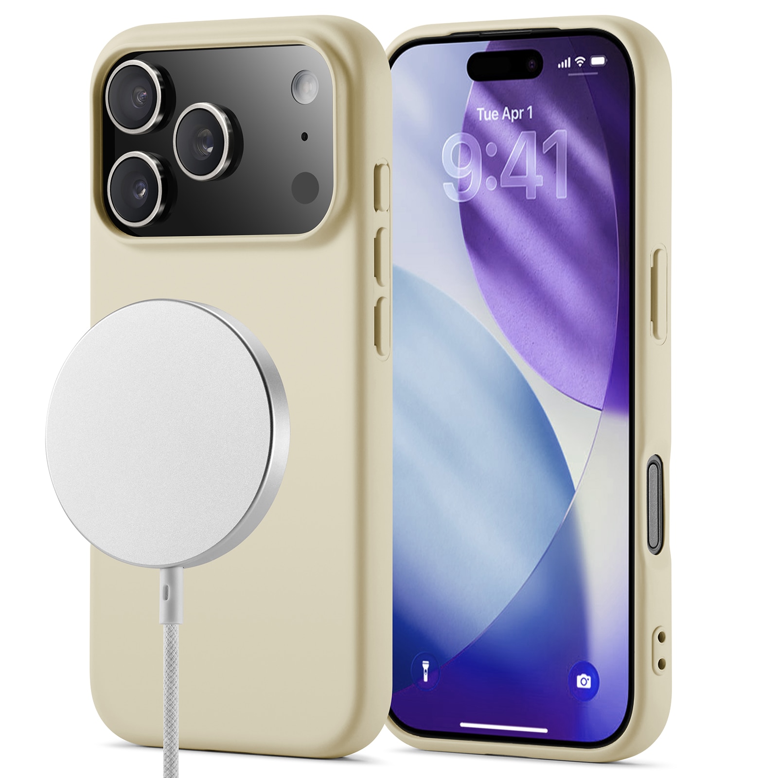 TPU Deksel MagSafe iPhone 17 Pro Max Beige