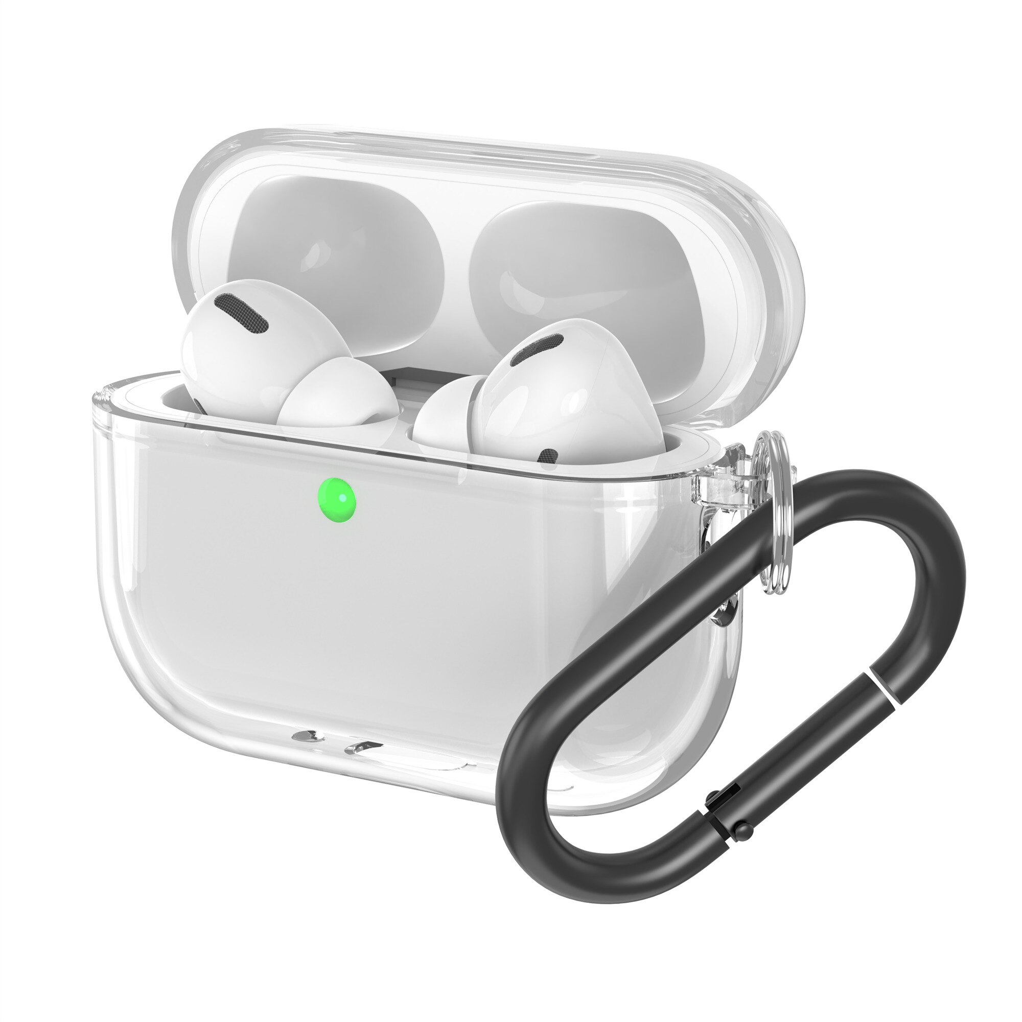 Deksel TPU med karabinkrok Apple AirPods Pro 3 gjennomsiktig