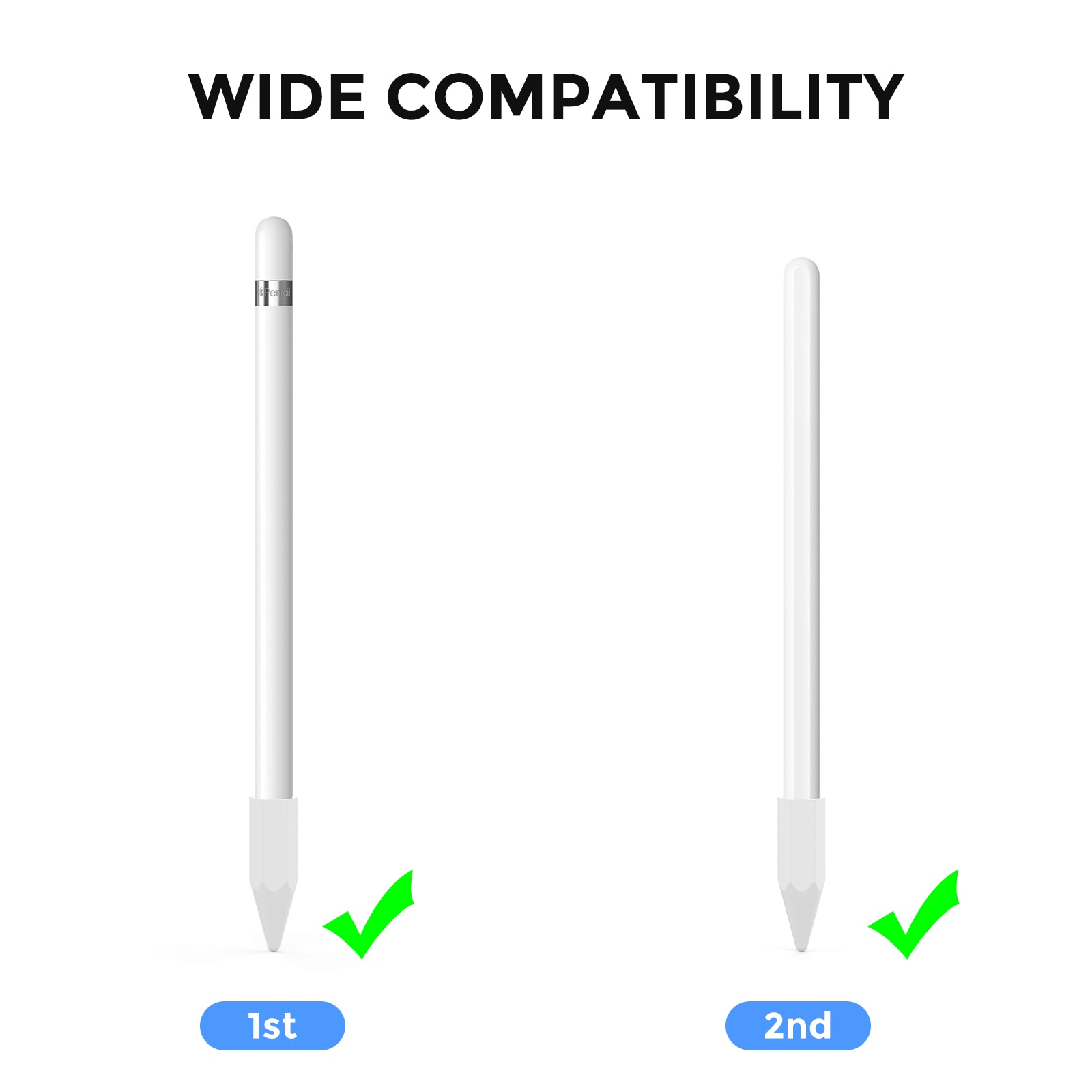 Spissbeskyttelse Apple Pencil Hvit