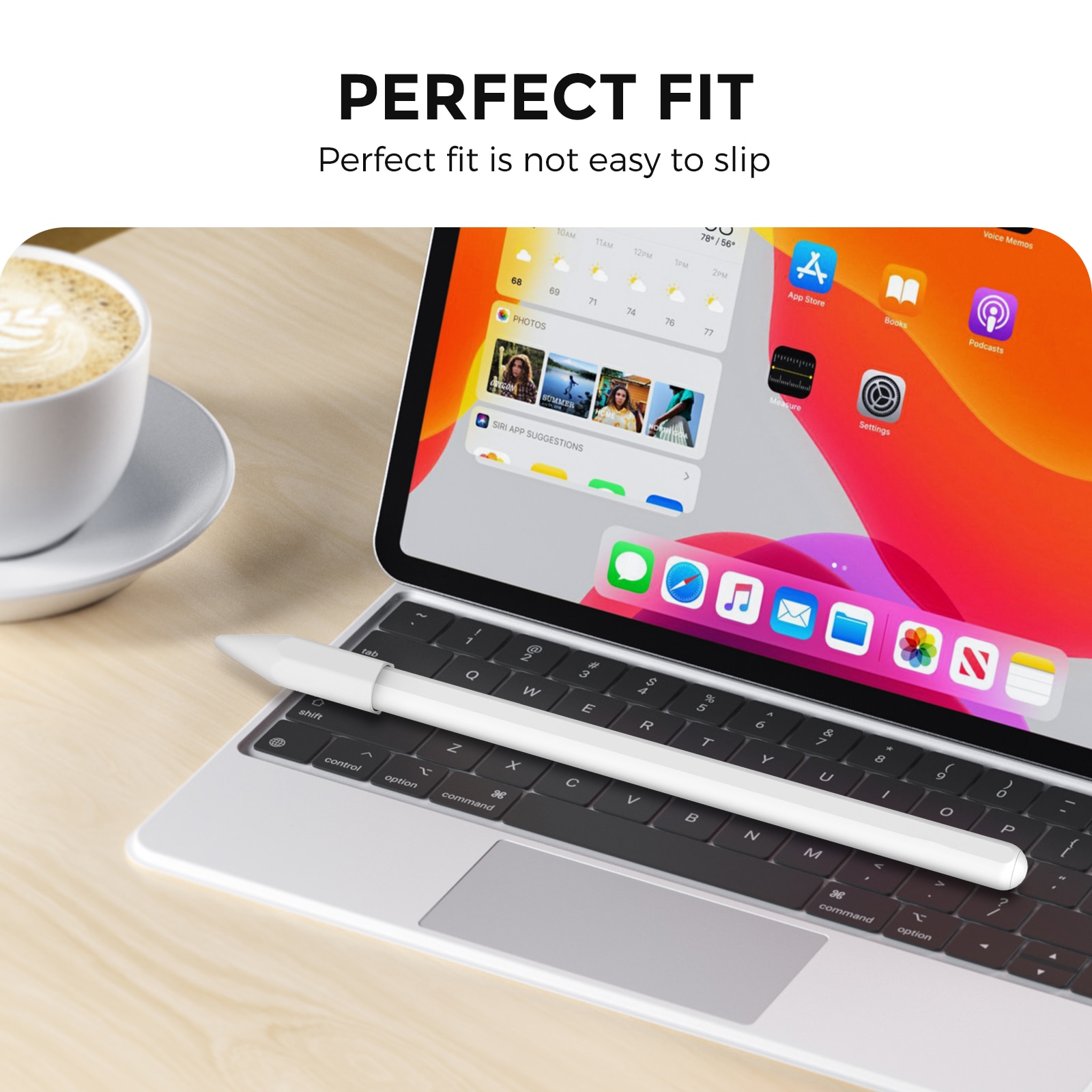 Spissbeskyttelse Apple Pencil Hvit