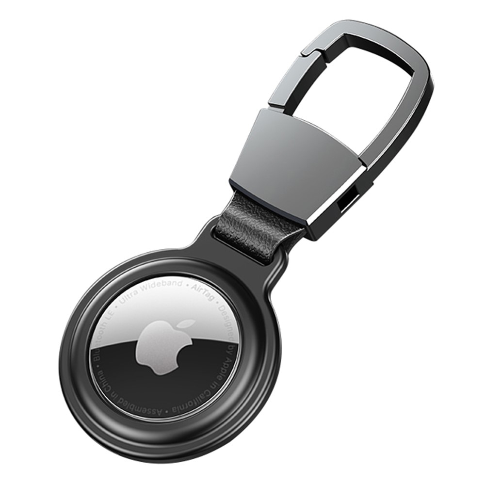 Metalldeksel med nøkkelring Apple AirTag svart