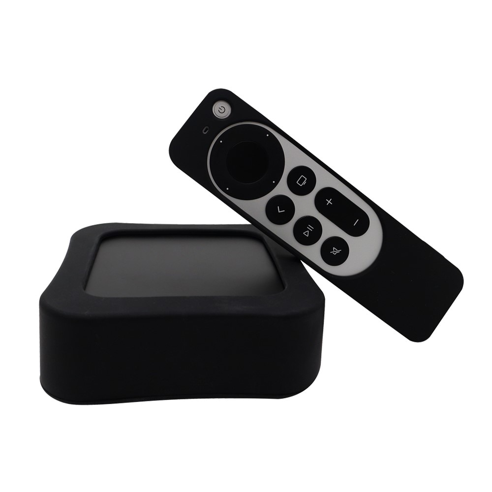 Apple TV 4K 2022 (3rd gen) boks+fjernkontroll silikon deksel svart