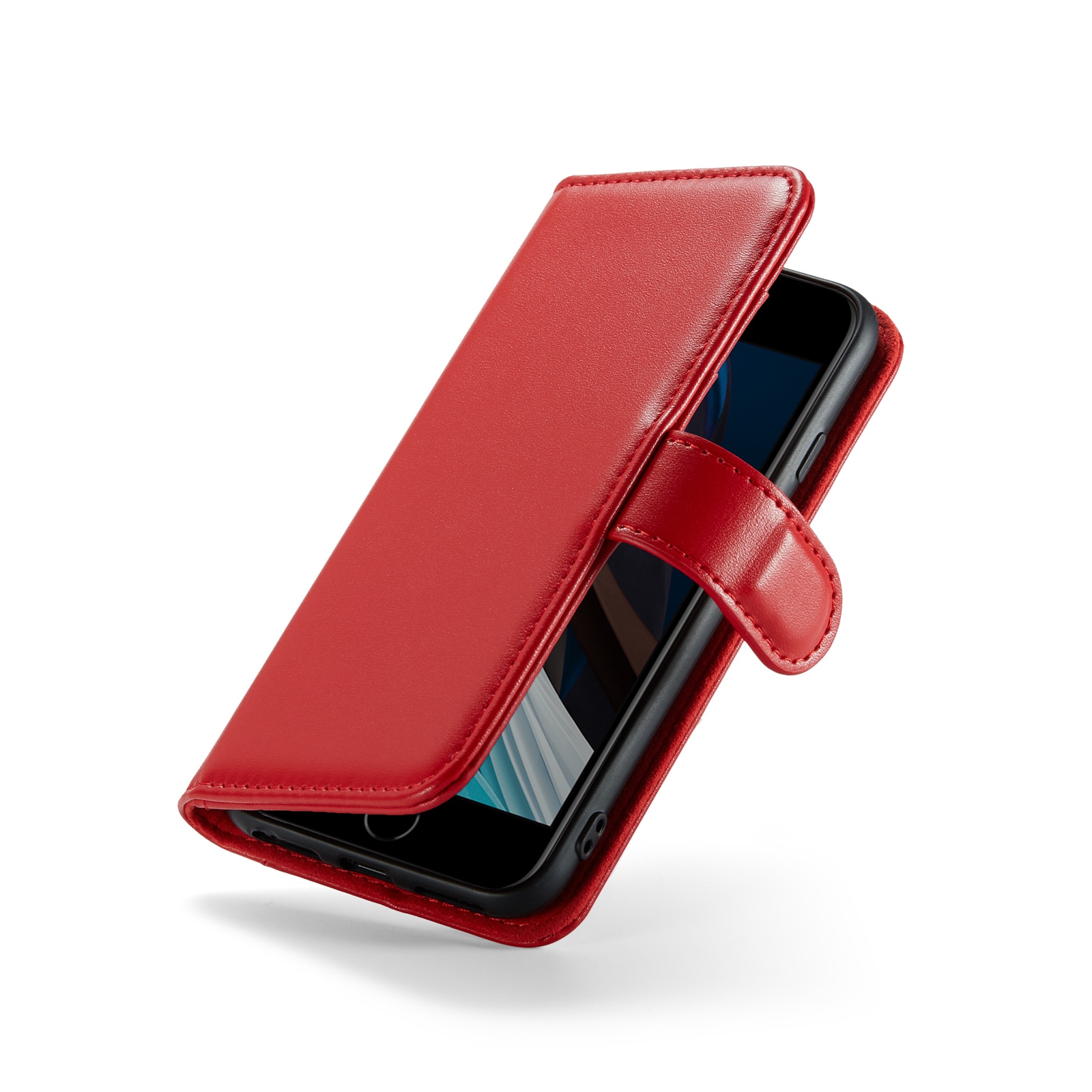 Ekte Lærveske iPhone 7 Rød
