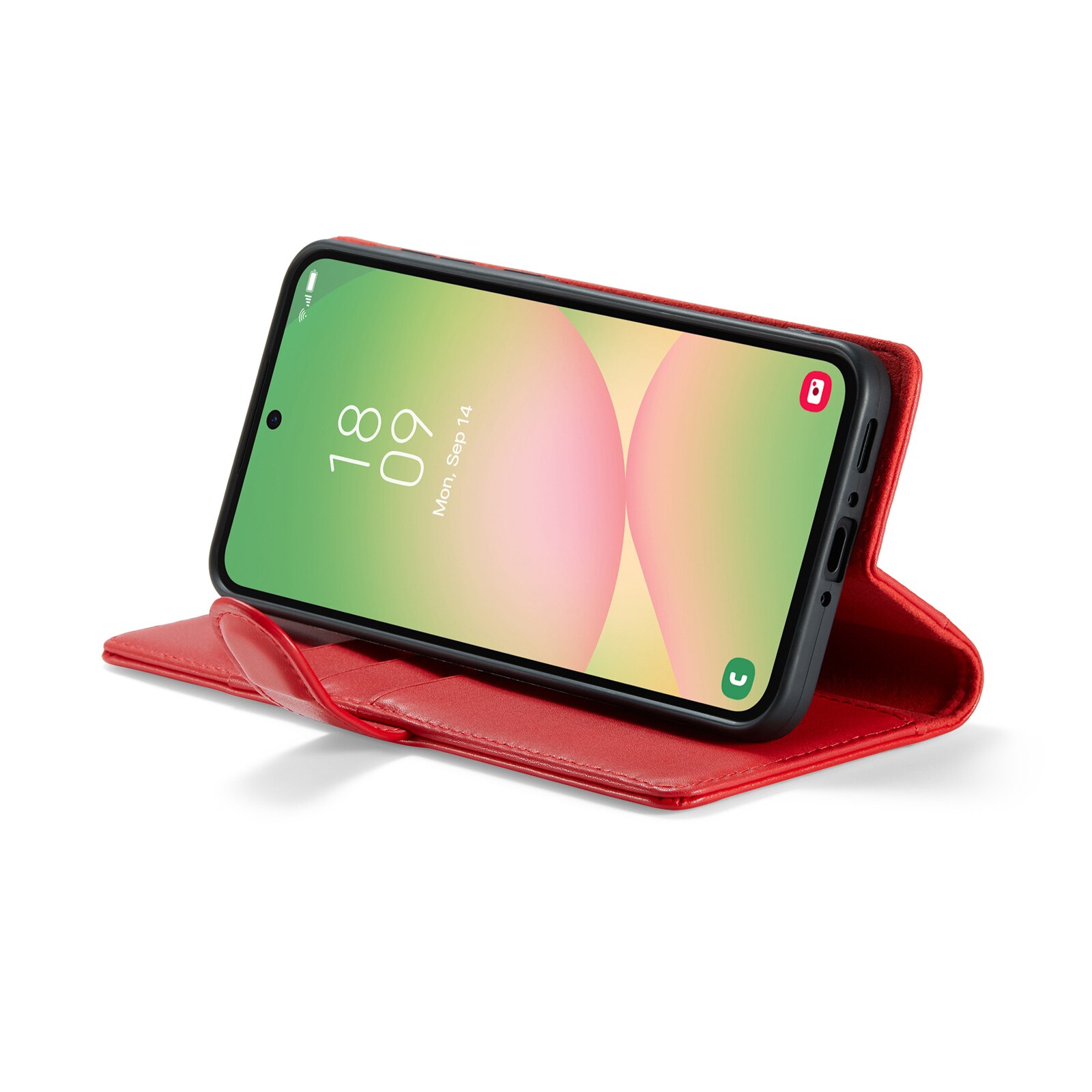 Ekte Lærveske Samsung Galaxy A56 Rød