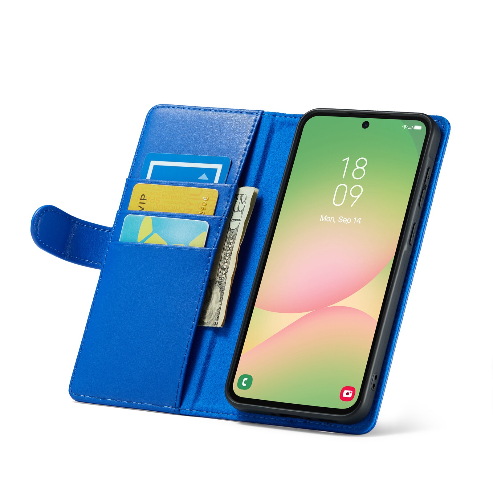 Ekte Lærveske Samsung Galaxy A56 Blå