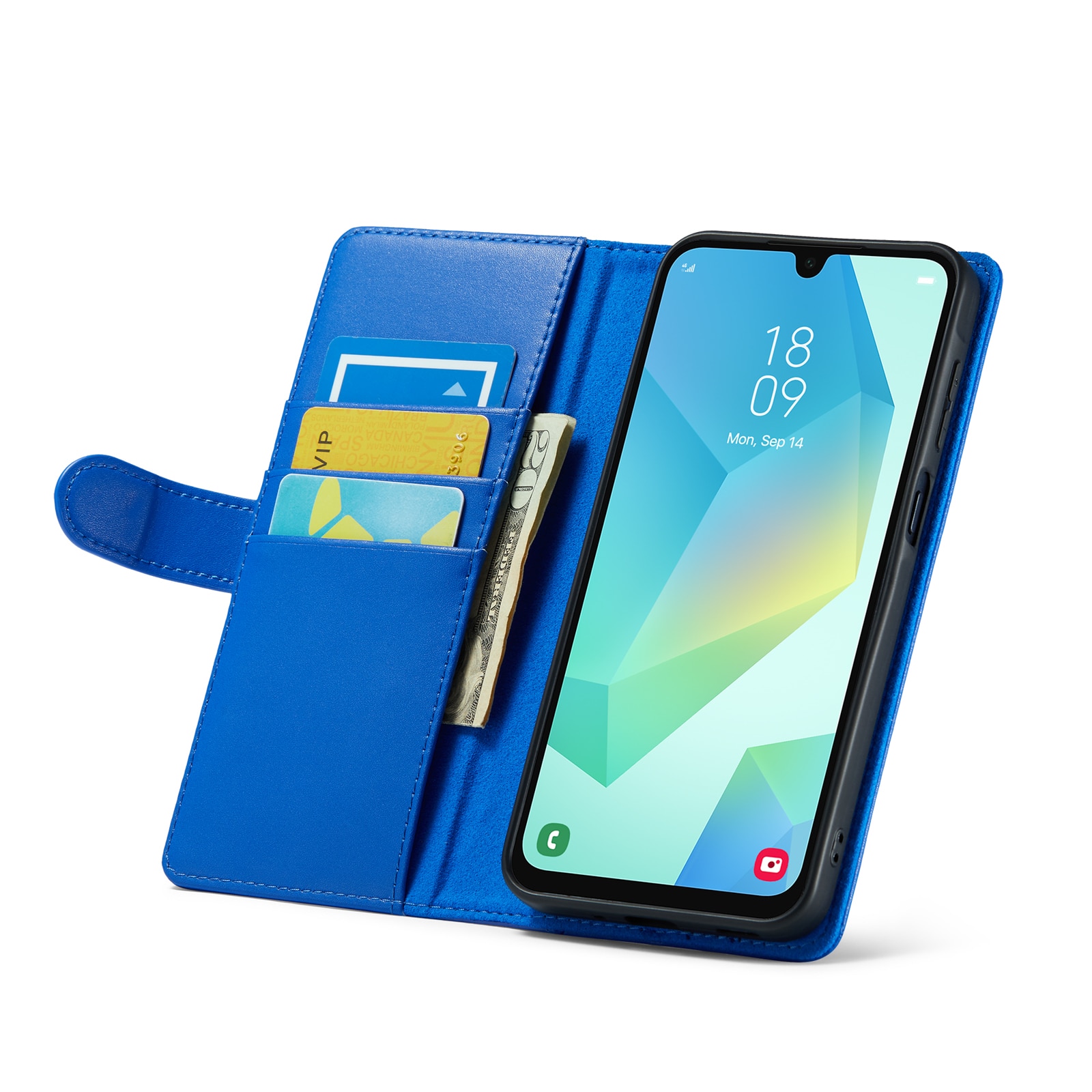 Ekte Lærveske Samsung Galaxy A16 Blå