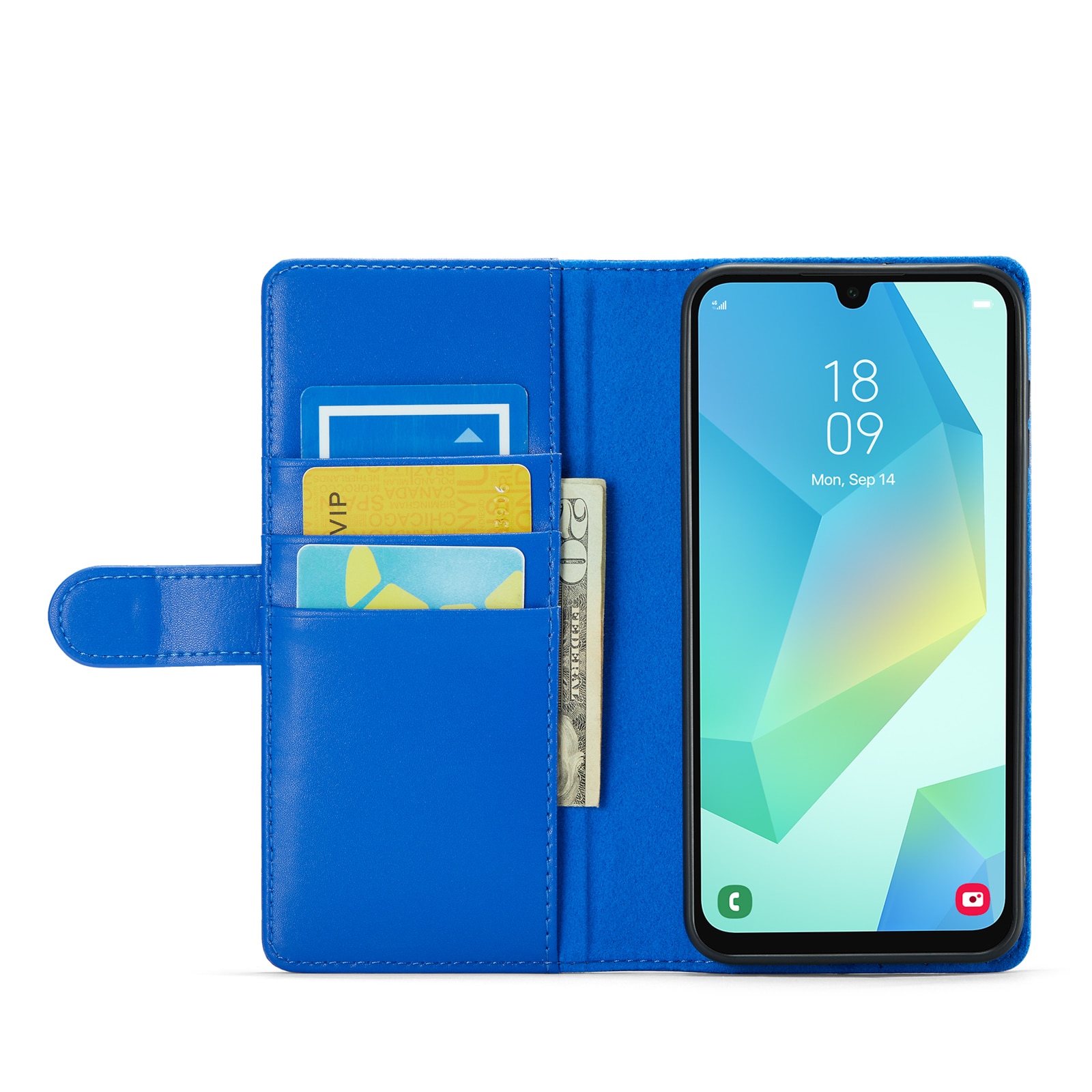 Ekte Lærveske Samsung Galaxy A16 Blå