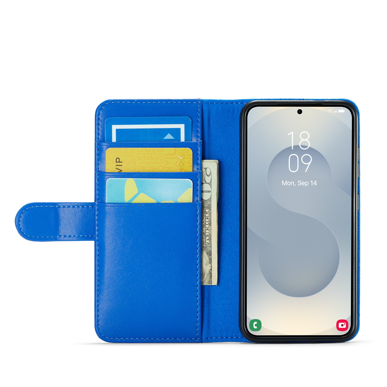 Ekte Lærveske Samsung Galaxy A17 Blå
