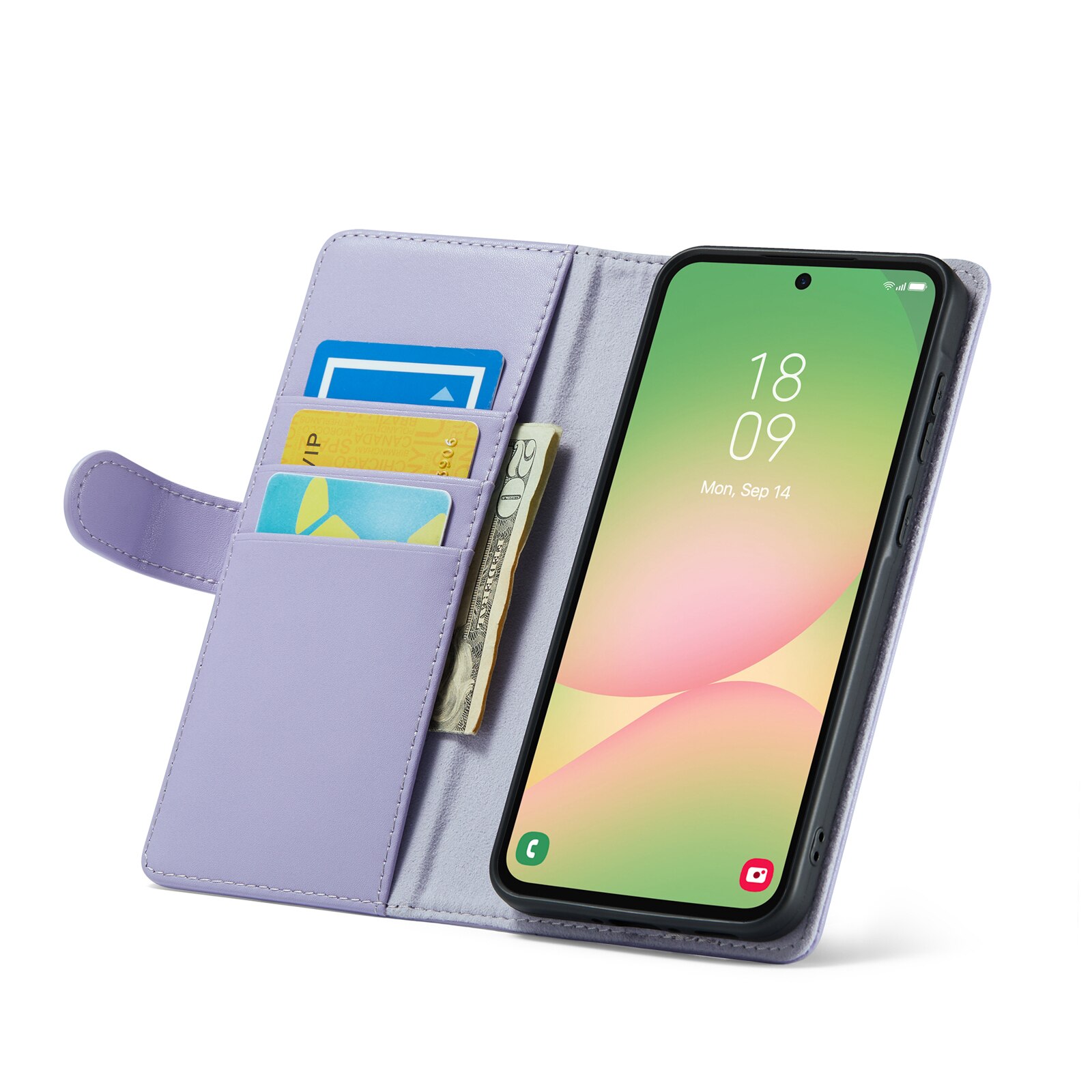 Ekte Lærveske Samsung Galaxy A56 Lilla