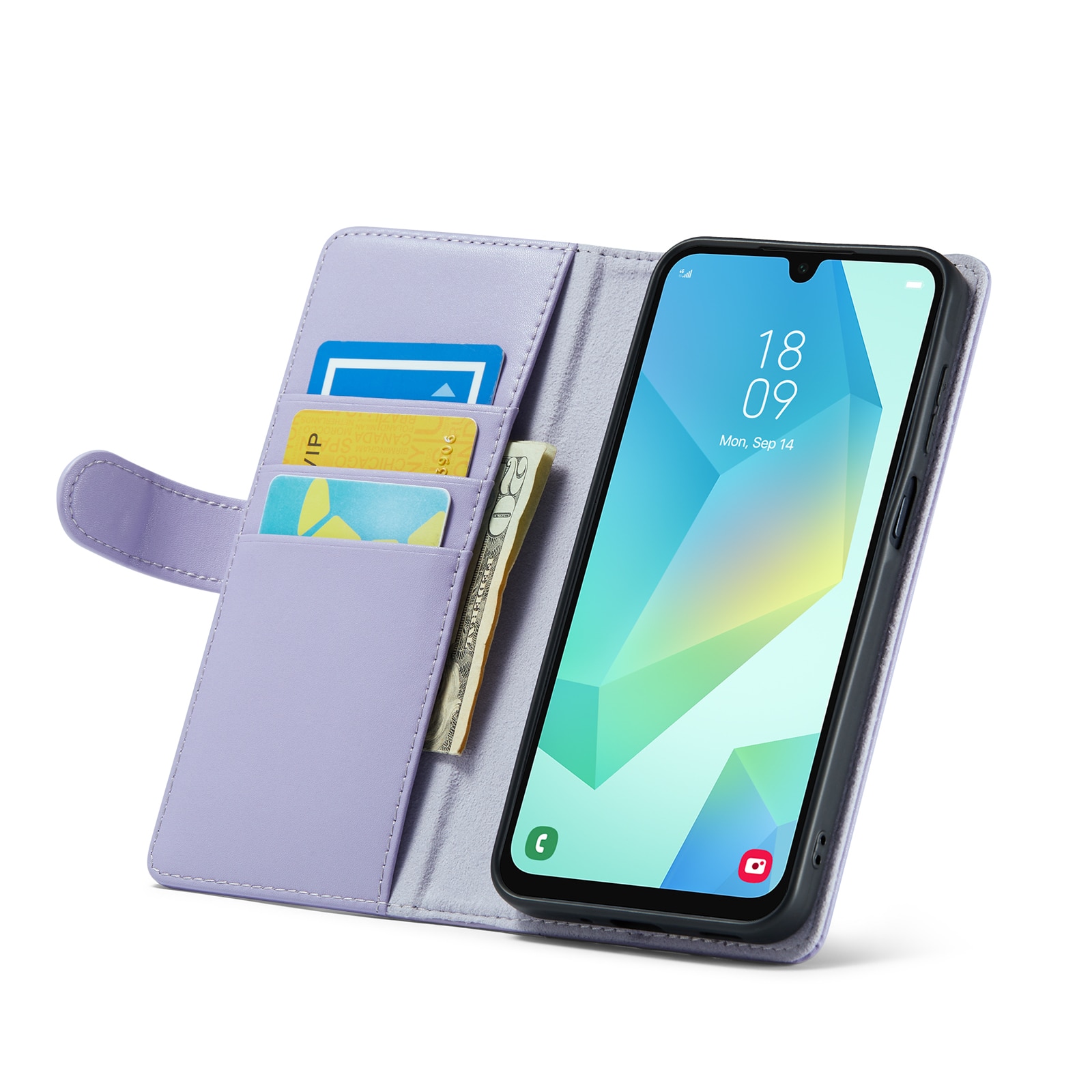 Ekte Lærveske Samsung Galaxy A16 Lilla
