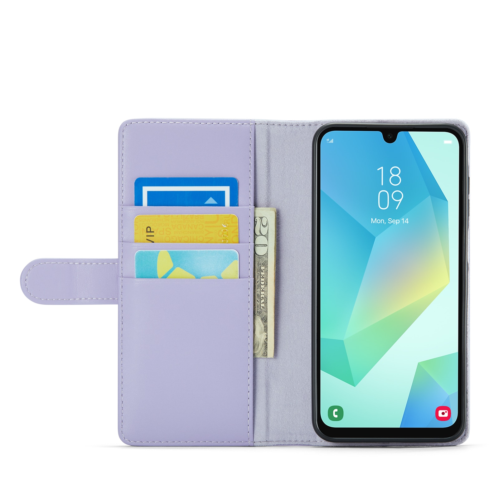 Ekte Lærveske Samsung Galaxy A16 Lilla