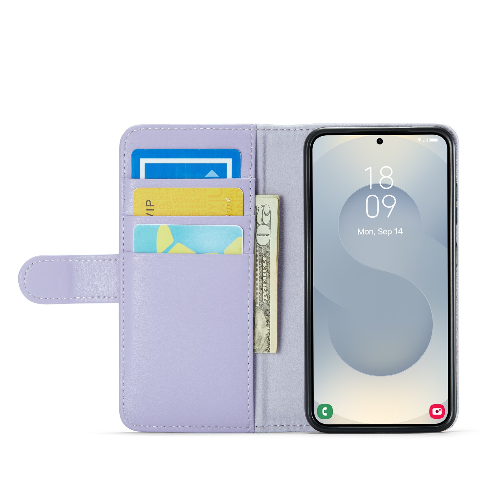 Ekte Lærveske Samsung Galaxy A17 Lilla