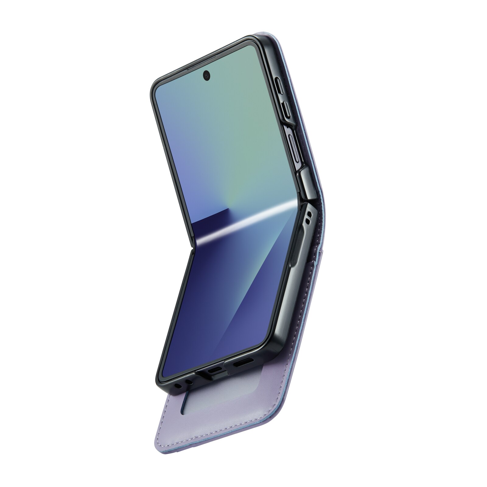 Ekte Lærveske Samsung Galaxy Z Flip 7 Lilla
