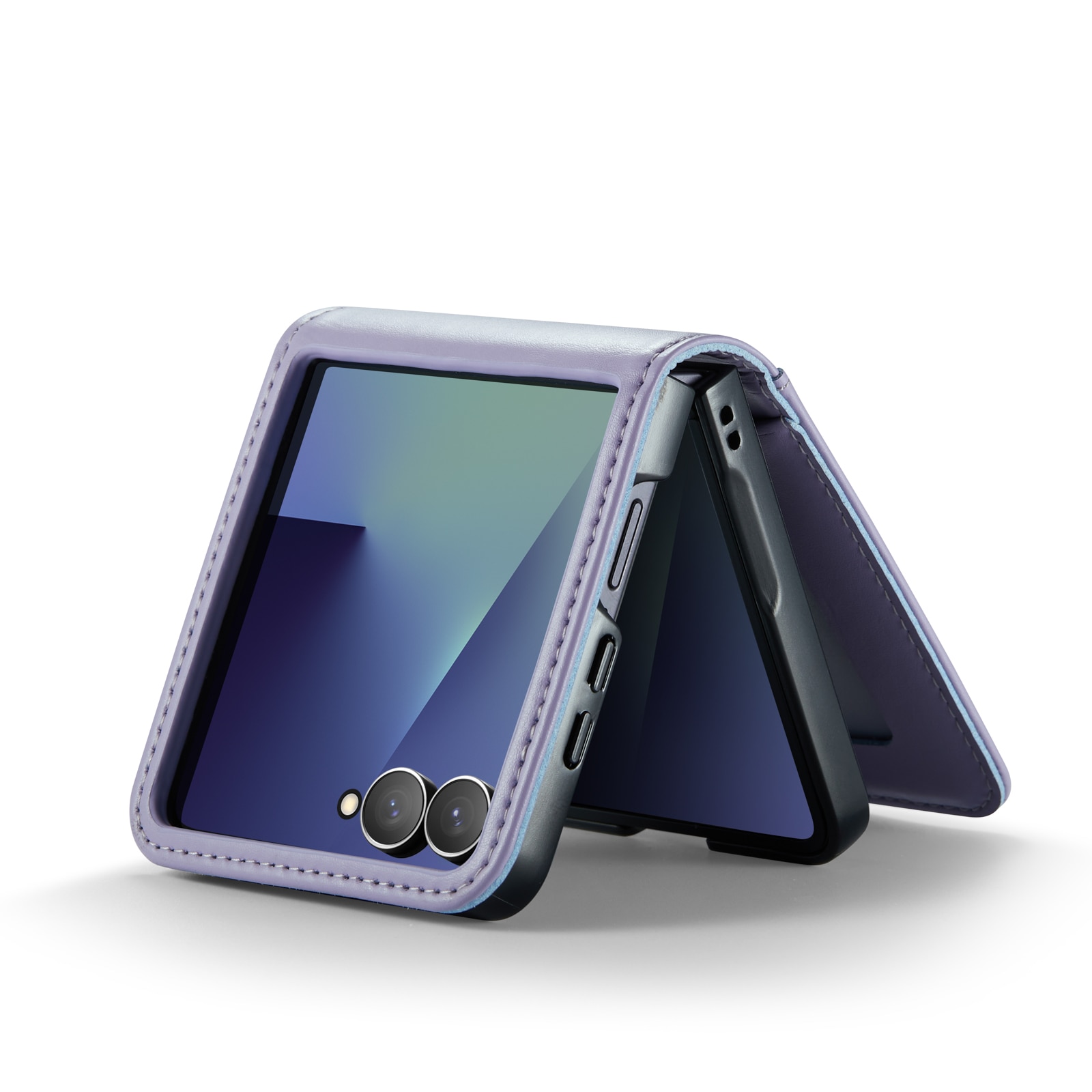 Ekte Lærveske Samsung Galaxy Z Flip 7 Lilla