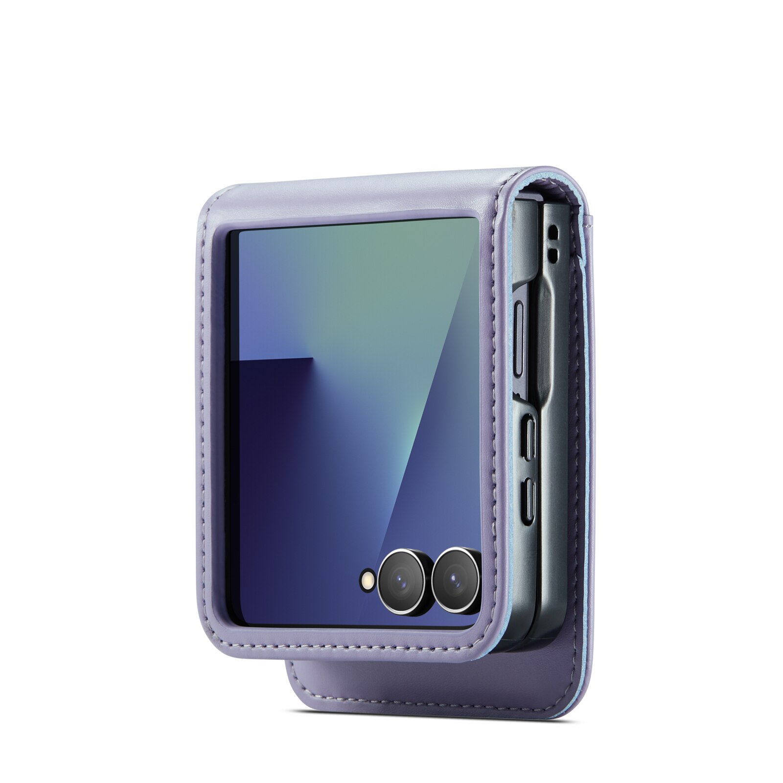 Ekte Lærveske Samsung Galaxy Z Flip 7 Lilla