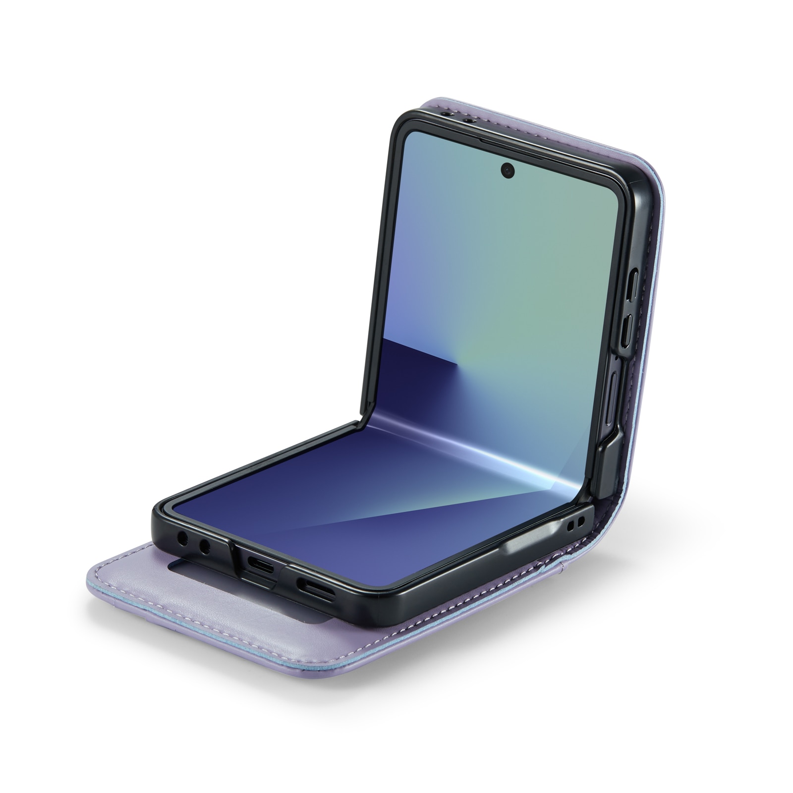 Ekte Lærveske Samsung Galaxy Z Flip 7 Lilla