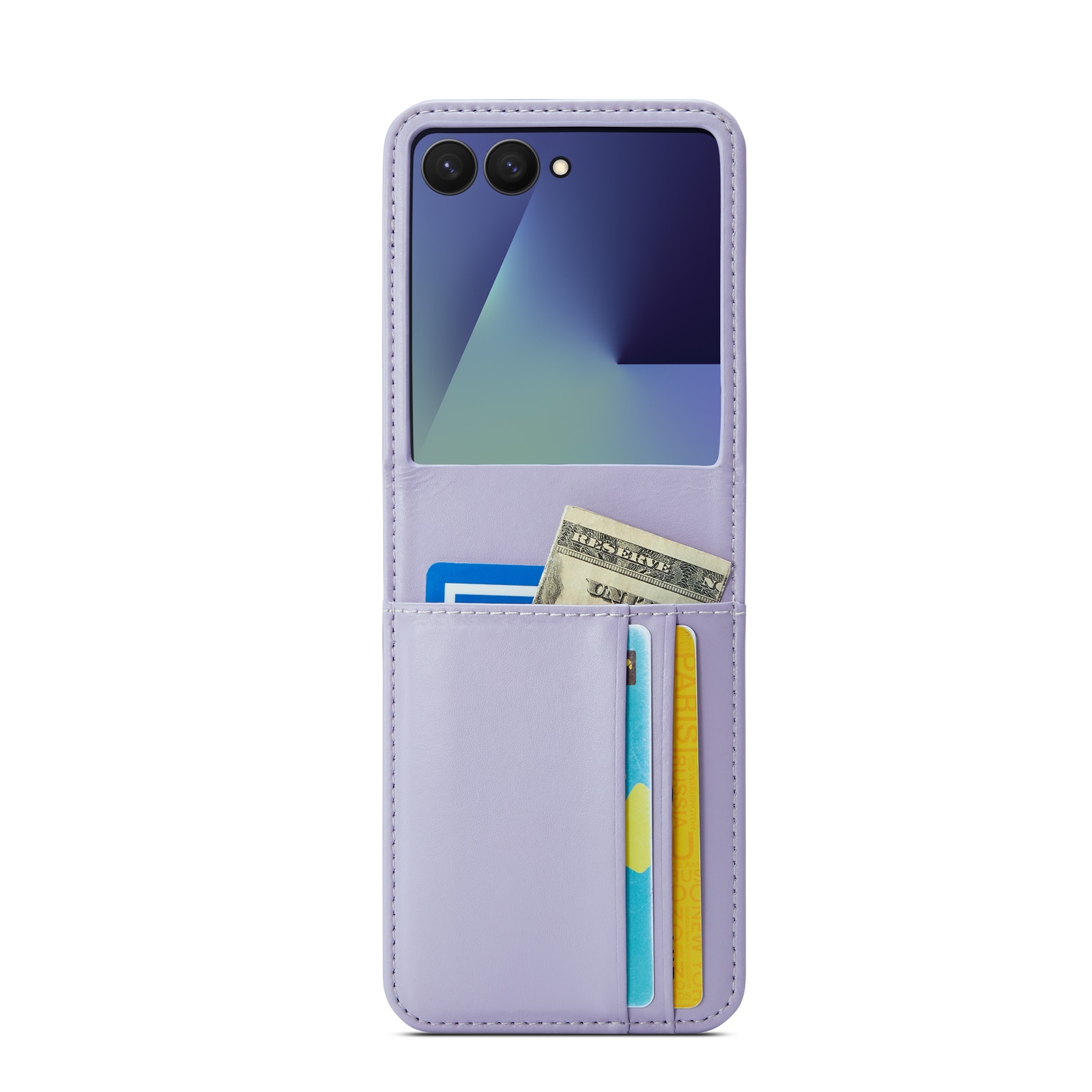 Ekte Lærveske Samsung Galaxy Z Flip 7 Lilla
