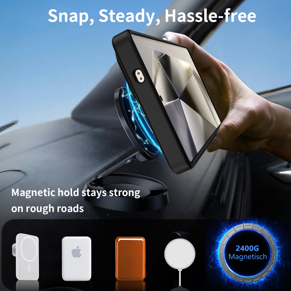 Magnetisk deksel med stativ Samsung Galaxy S25 Ultra Svart