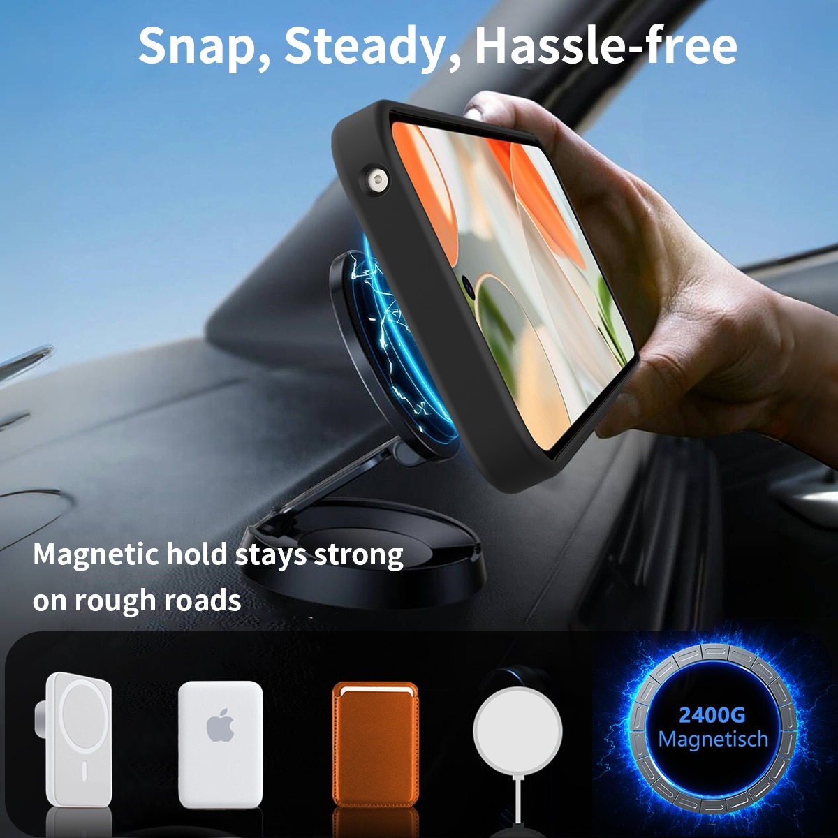Magnetisk deksel med stativ Google Pixel 10 Svart
