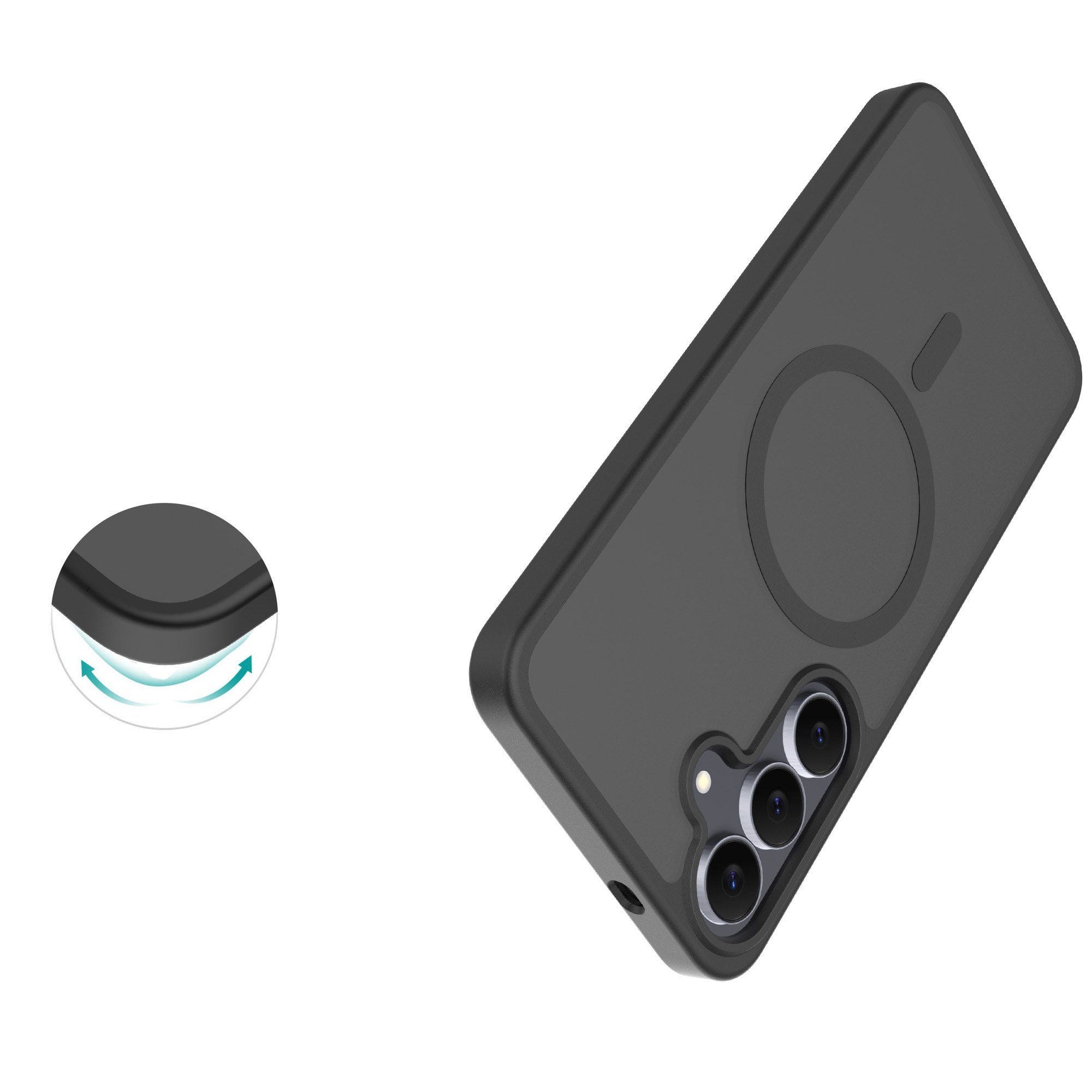 Magnetic Hybrid Deksel Samsung Galaxy S25 FE Frosted Black