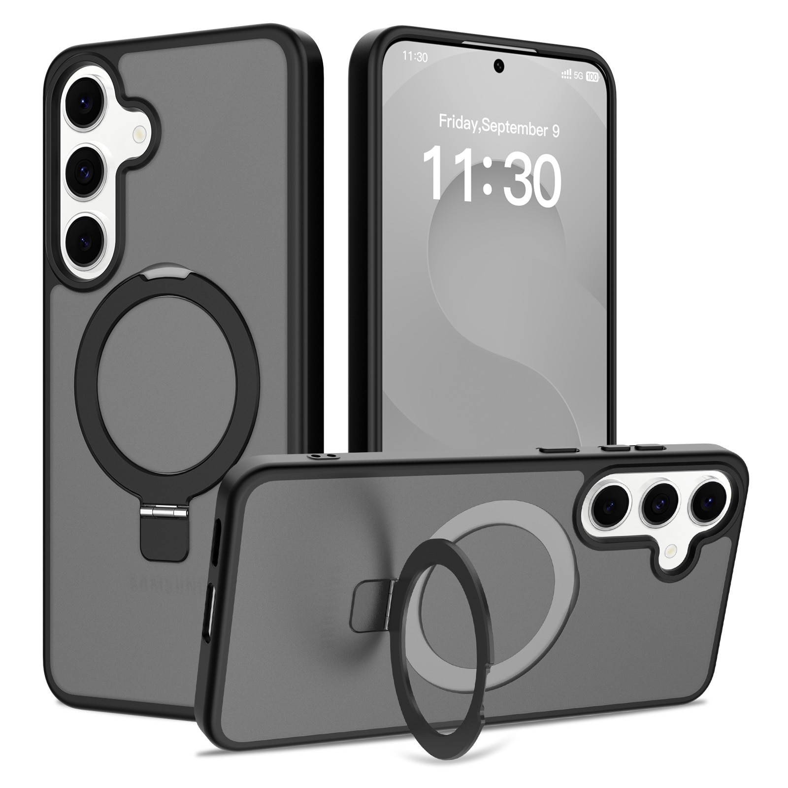 Hybriddeksel Magnetic Ring Samsung Galaxy S25 FE Svart