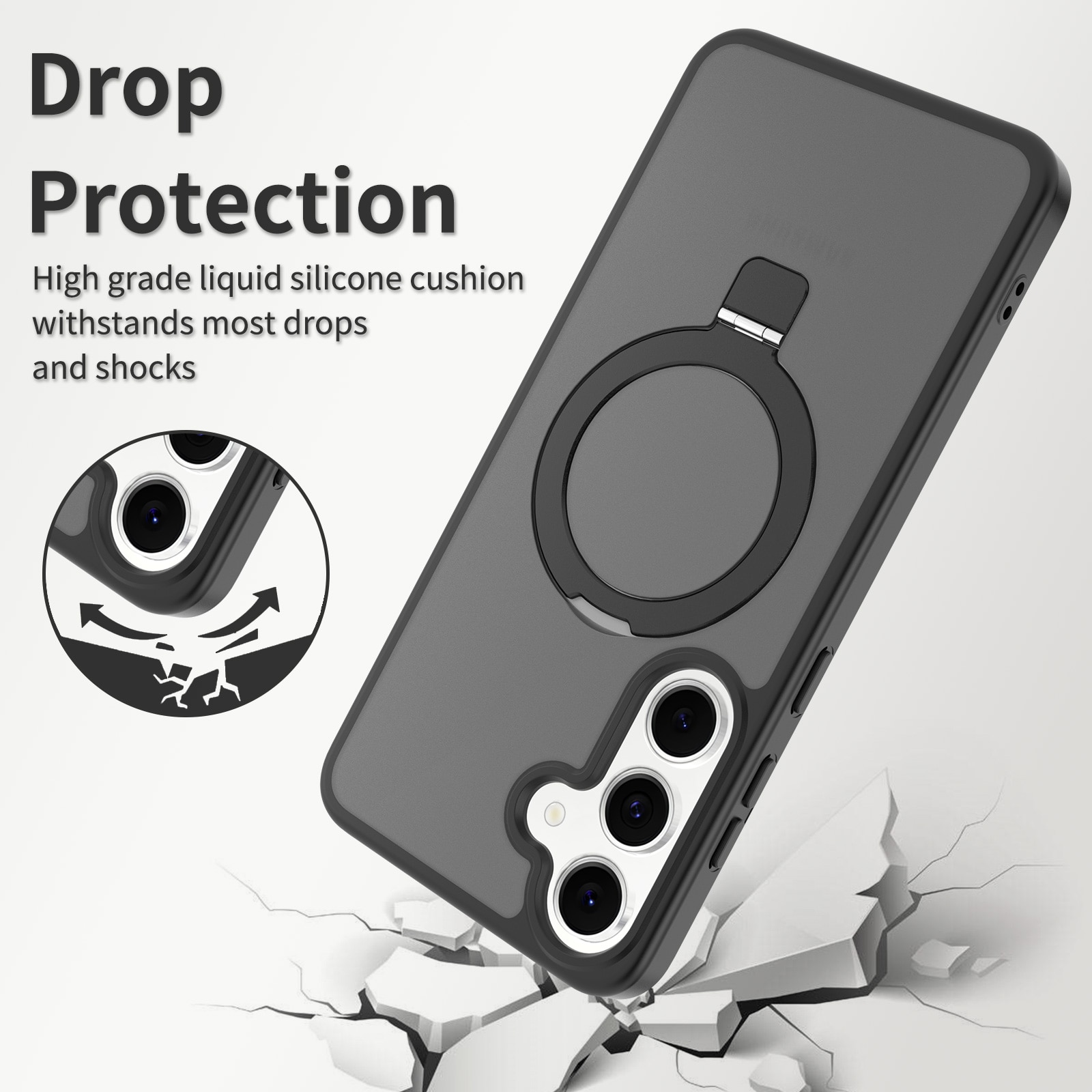 Hybriddeksel Magnetic Ring Samsung Galaxy S25 FE Svart