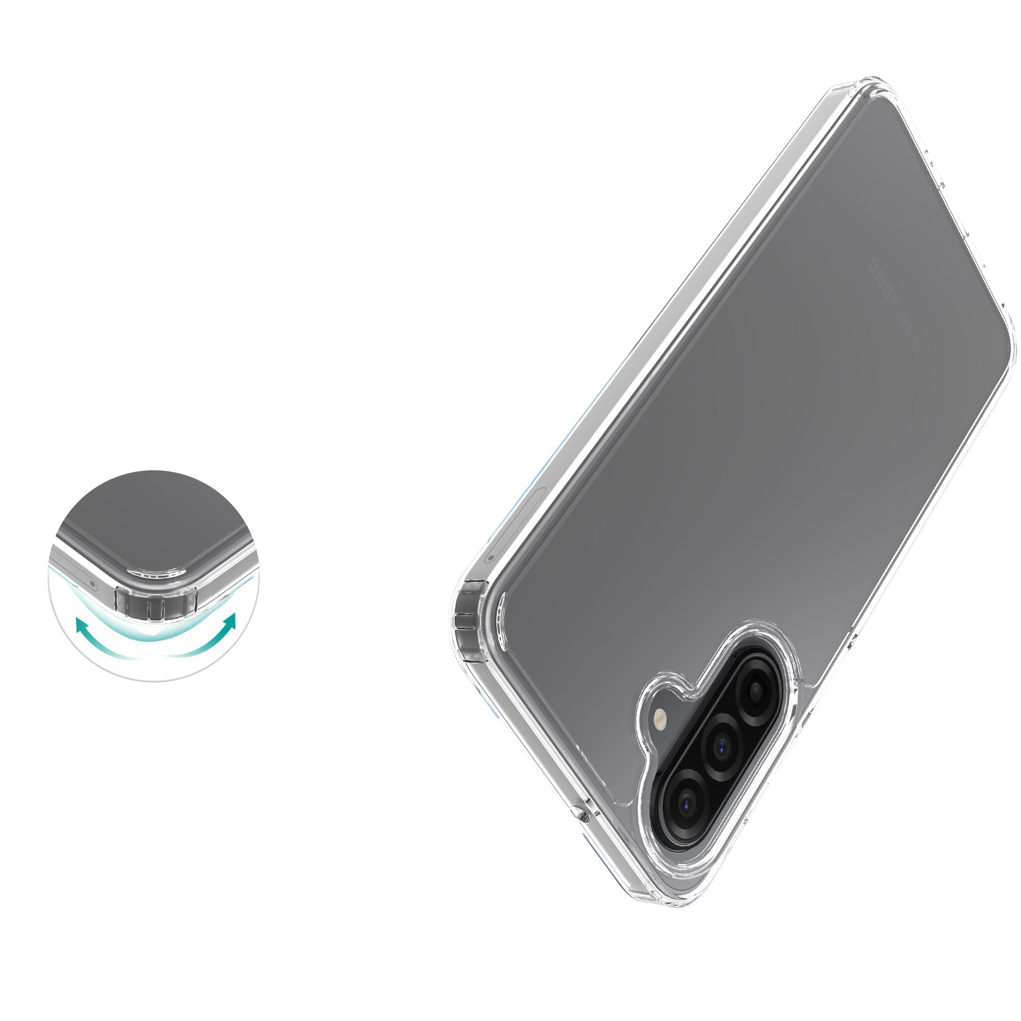 Hybriddeksel Samsung Galaxy A17 Gjennomsiktig