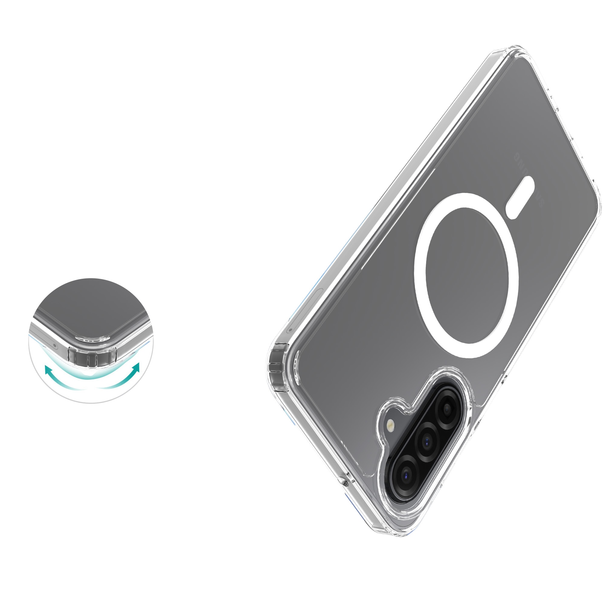 Hybriddeksel MagSafe Samsung Galaxy A17 Gjennomsiktig