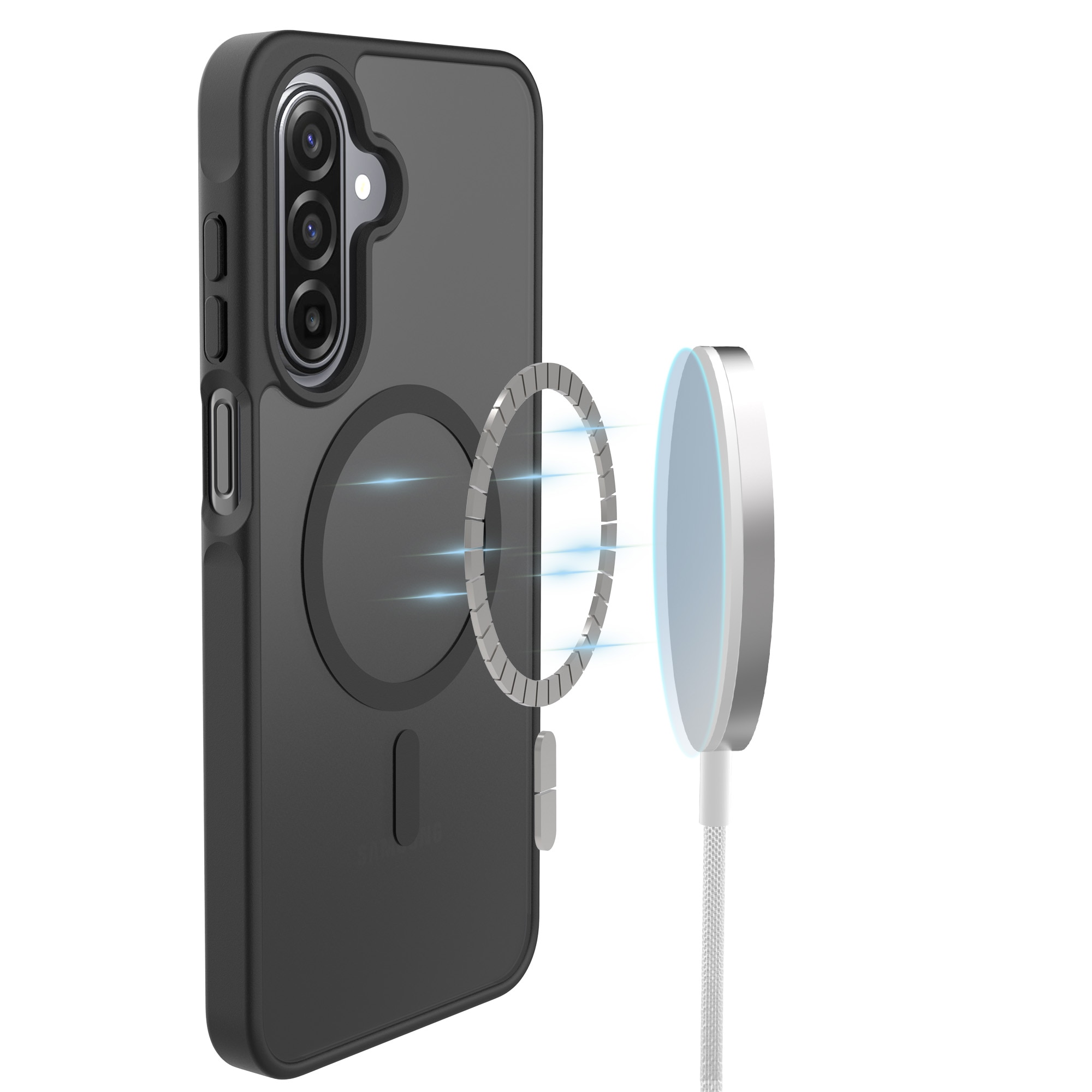 Magnetic Hybrid Deksel Samsung Galaxy A17 Frosted Black