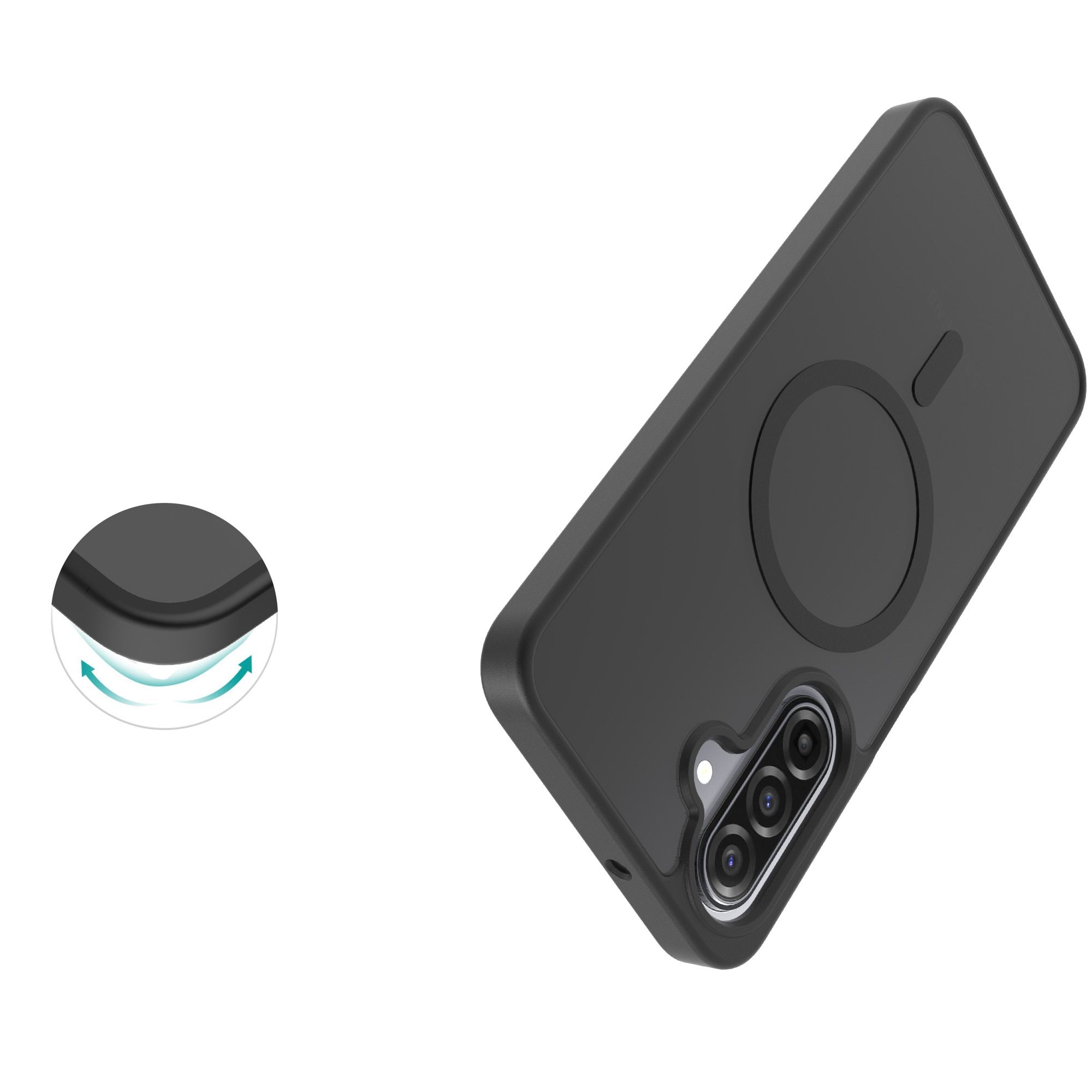 Magnetic Hybrid Deksel Samsung Galaxy A17 Frosted Black