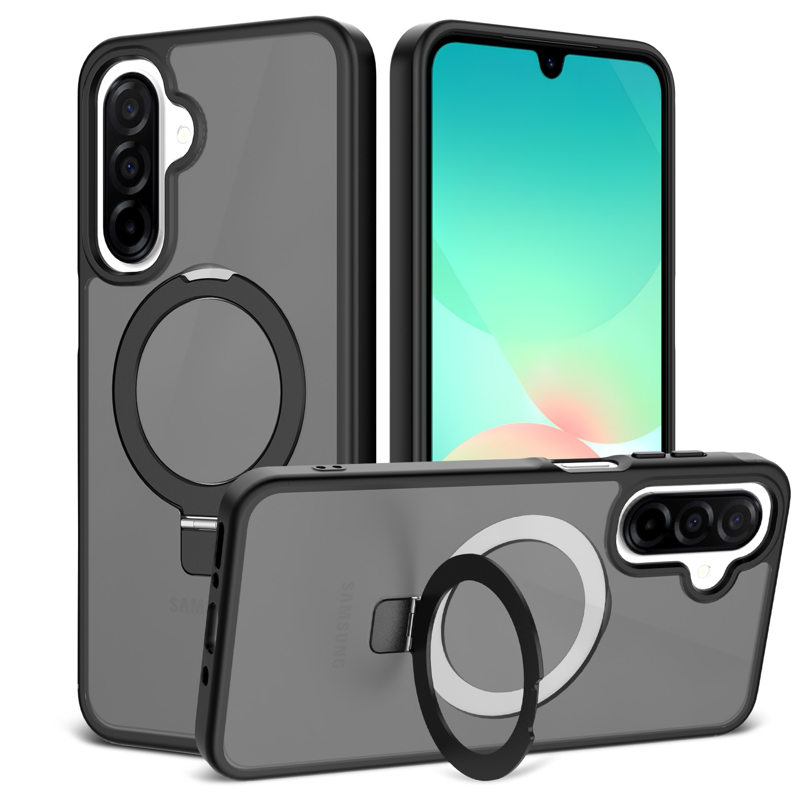 Hybriddeksel Magnetic Ring Samsung Galaxy A17 Svart