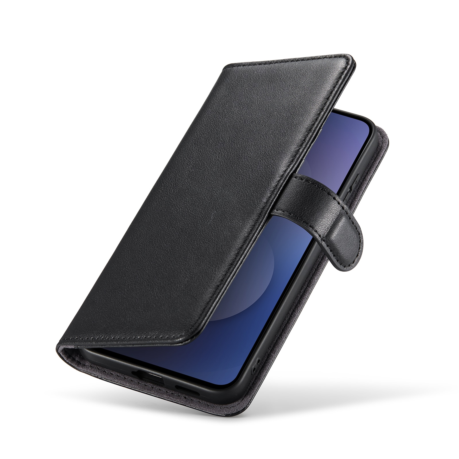 Ekte Lærveske Samsung Galaxy S25 FE Svart