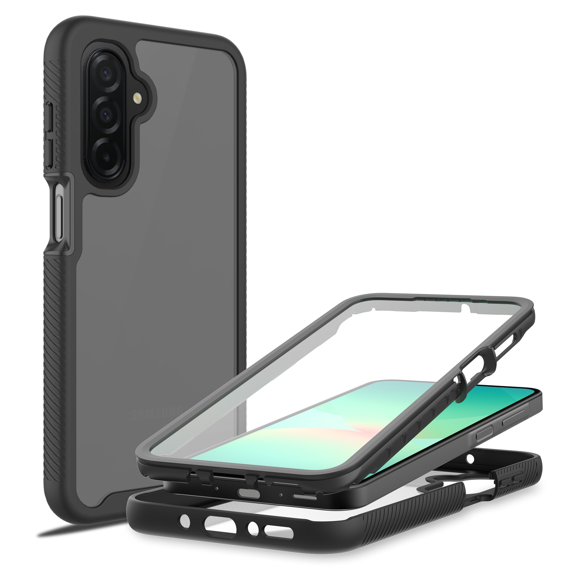 Full Protection Case Samsung Galaxy A17 Svart/gjennomsiktig