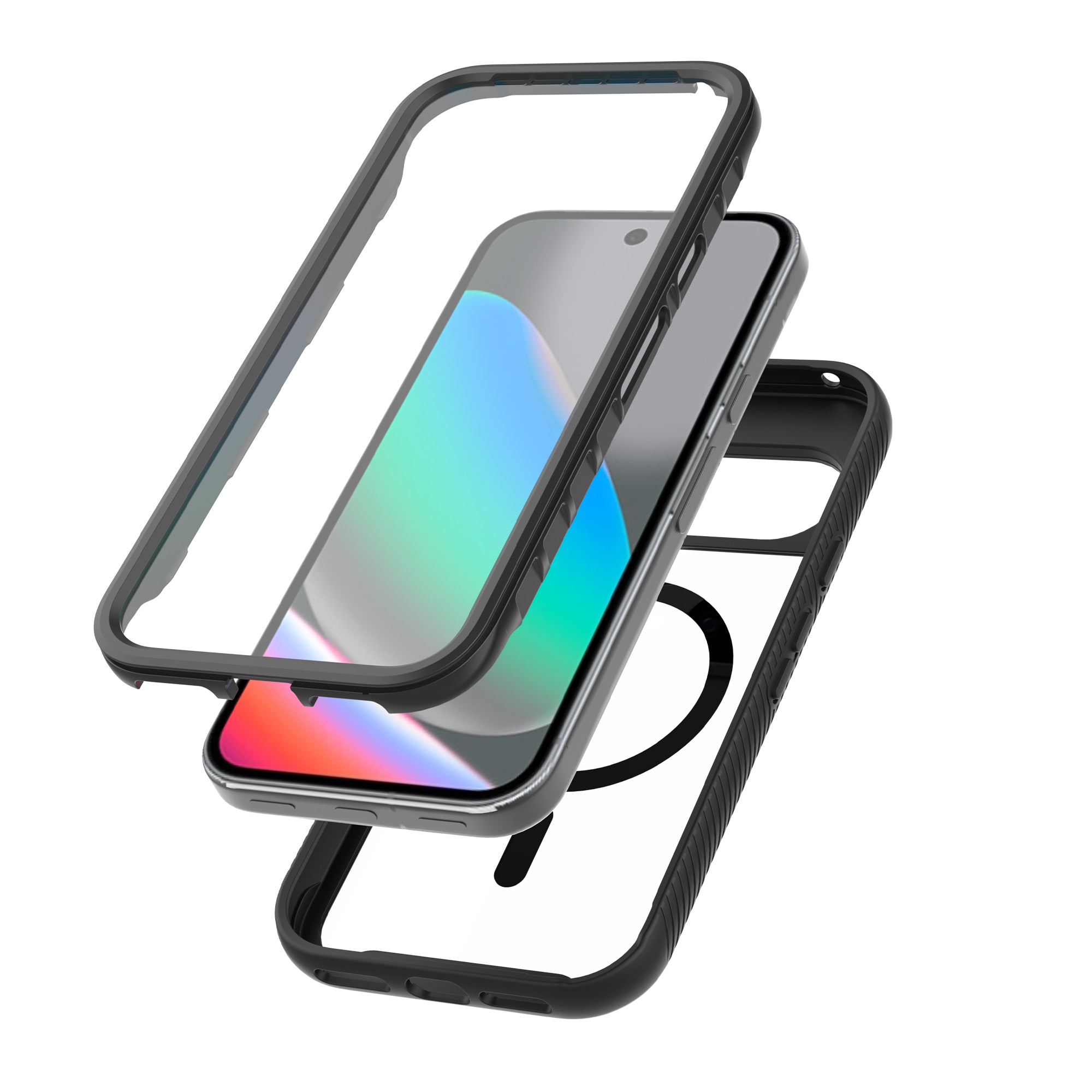 Full Protection Magnetic Case Google Pixel 10 Svart/gjennomsiktig