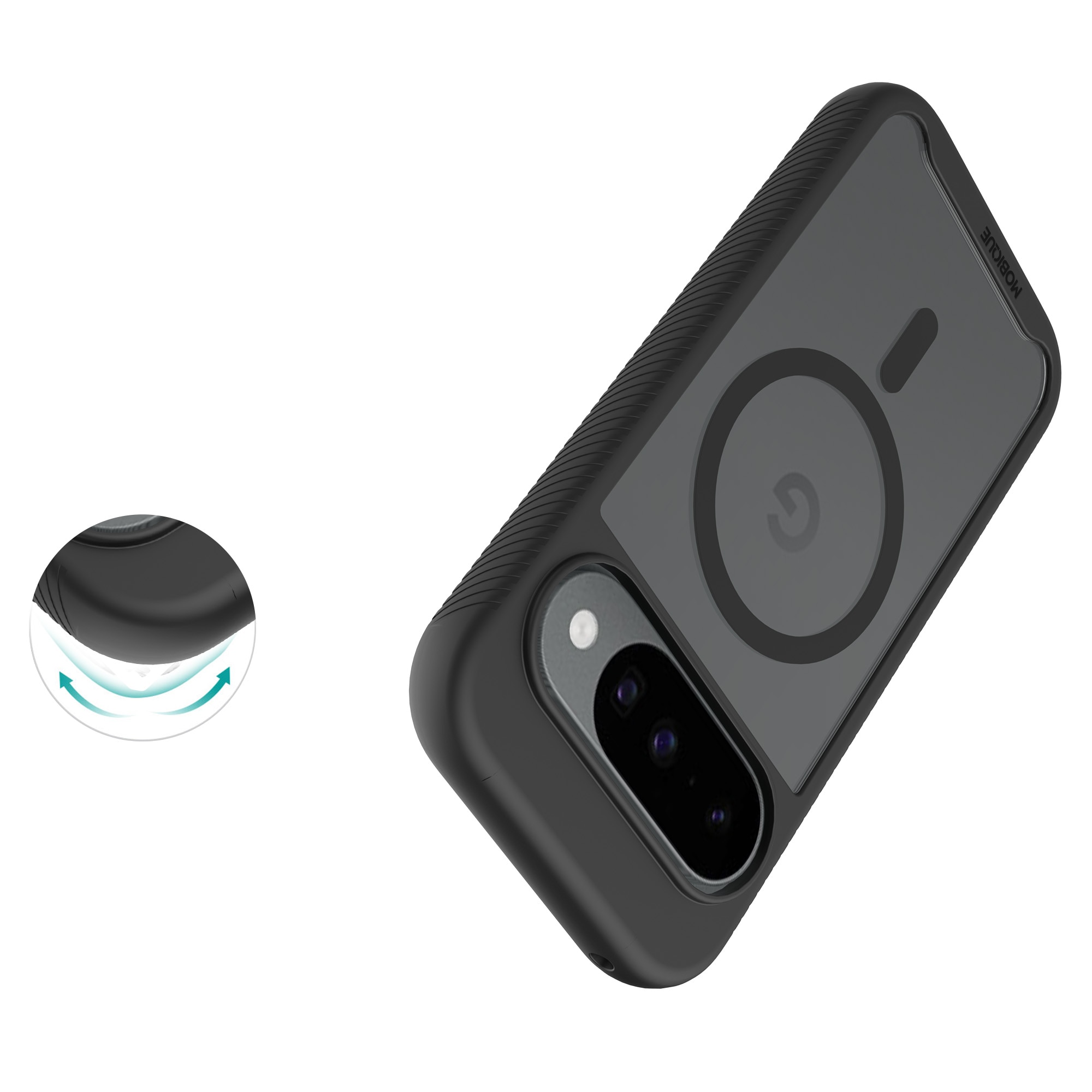 Full Protection Magnetic Case Google Pixel 10 Svart/gjennomsiktig