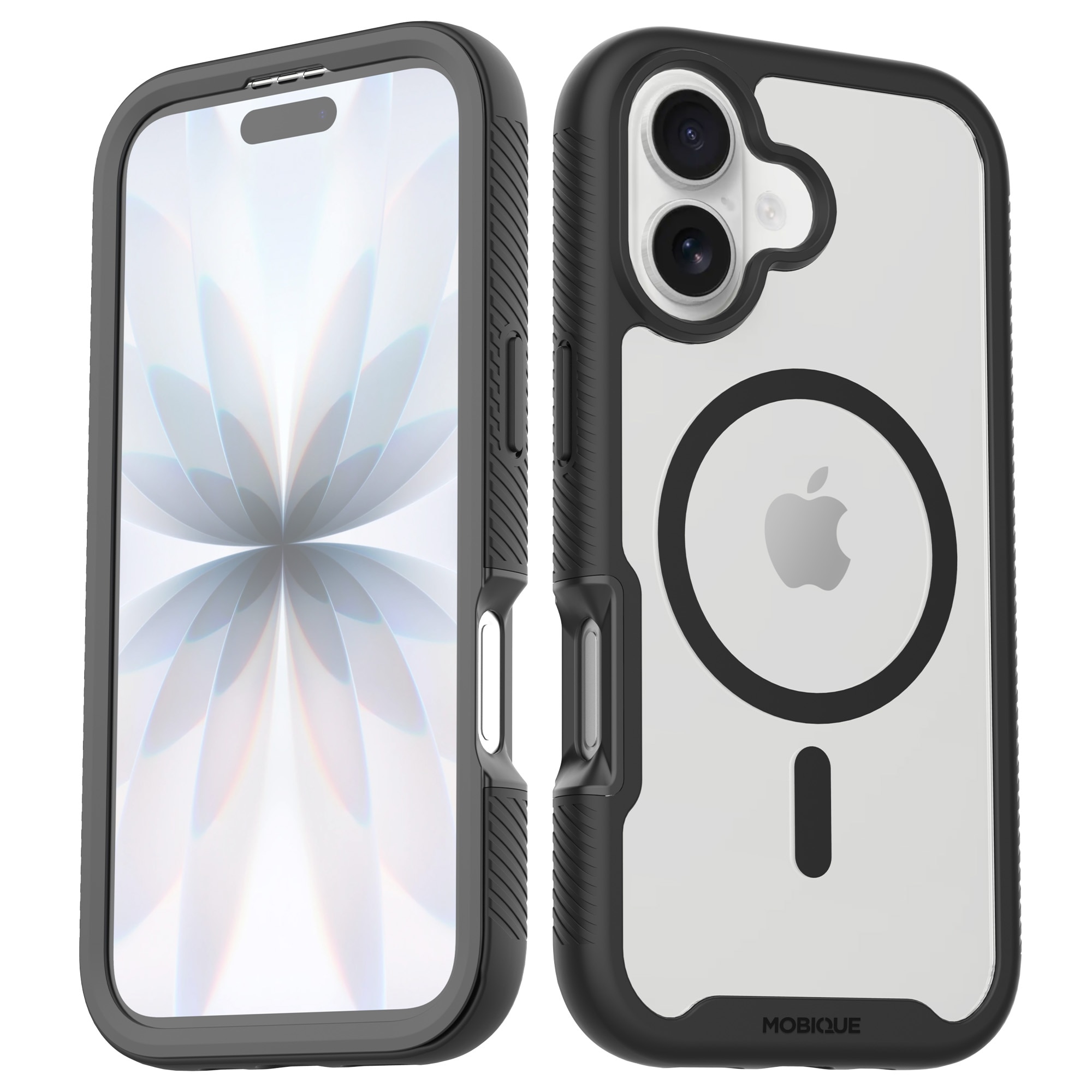 Full Protection Magnetic Case iPhone 17 Svart/gjennomsiktig