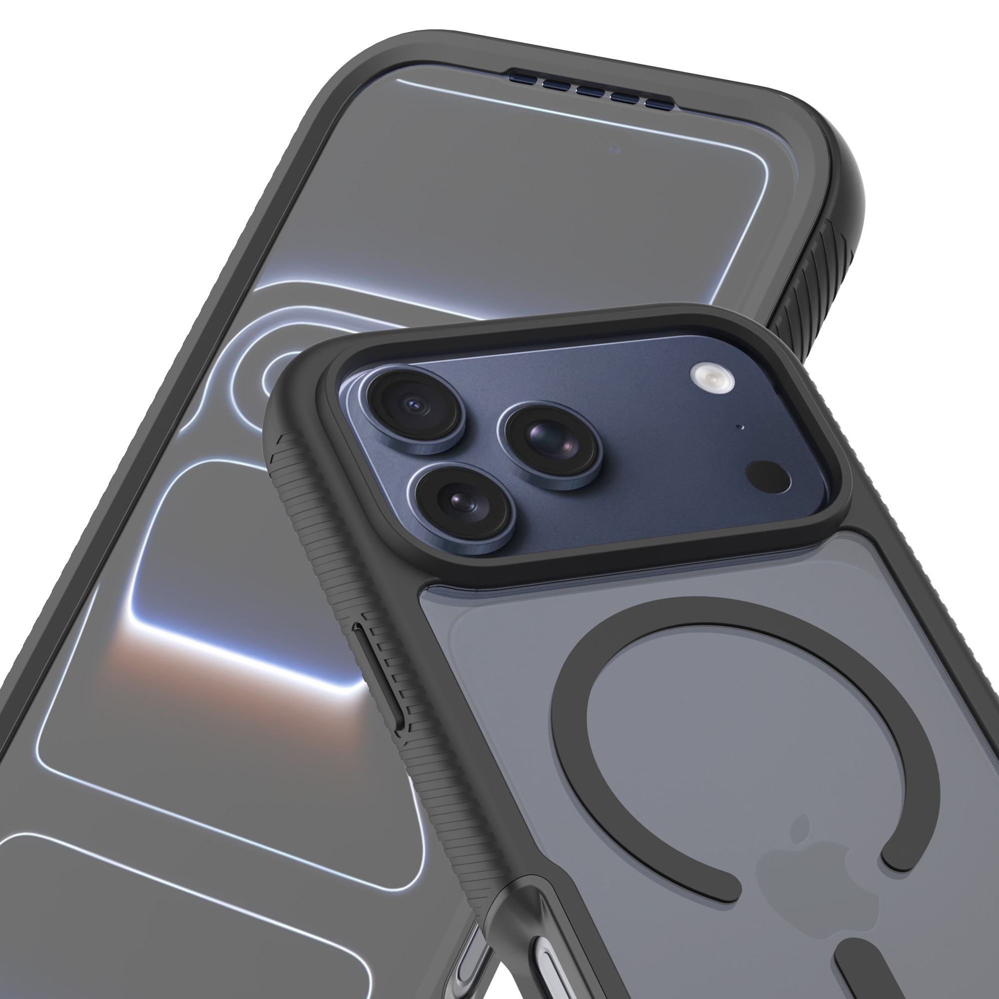 Full Protection Magnetic Case iPhone 17 Pro Svart/gjennomsiktig