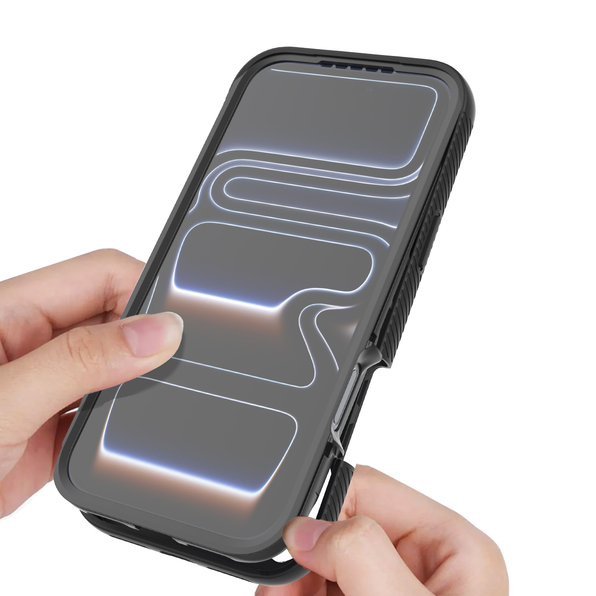 Full Protection Magnetic Case iPhone 17 Pro Svart/gjennomsiktig