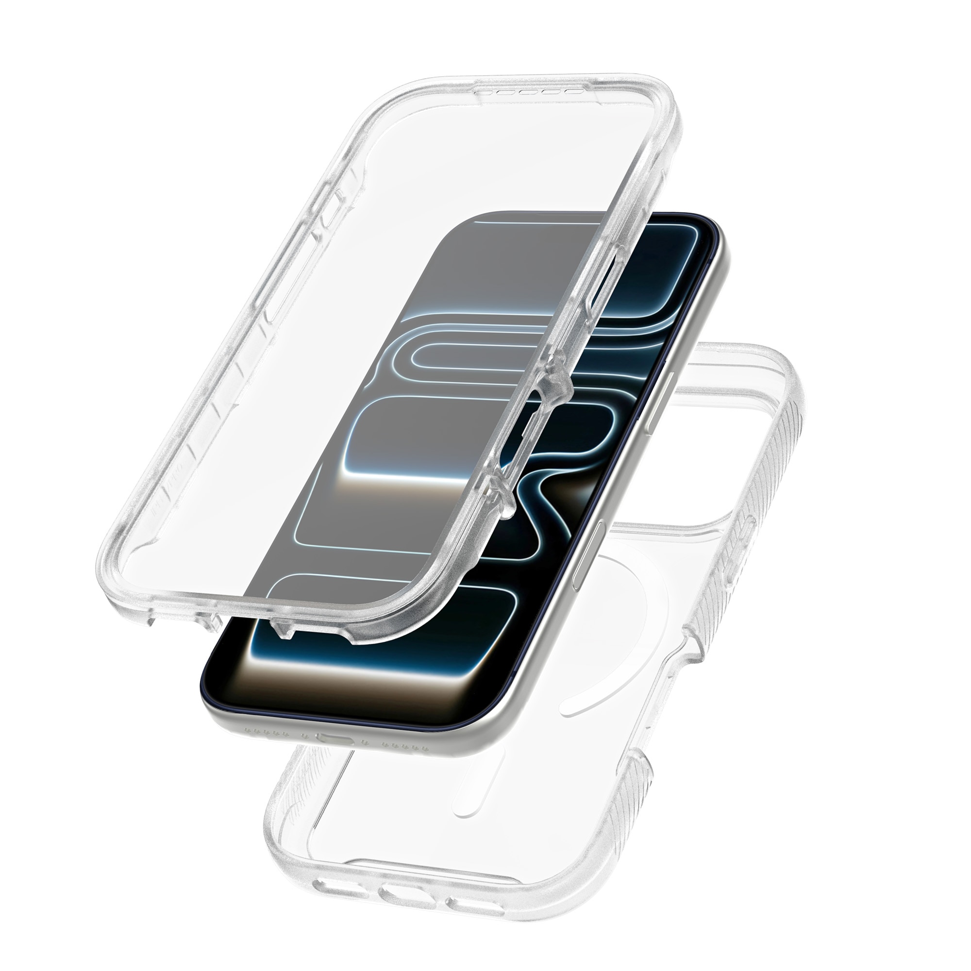 Full Protection Magnetic Case iPhone 17 Pro Gjennomsiktig