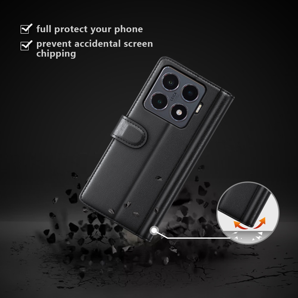 Ekte Lærveske Xiaomi 15T Svart