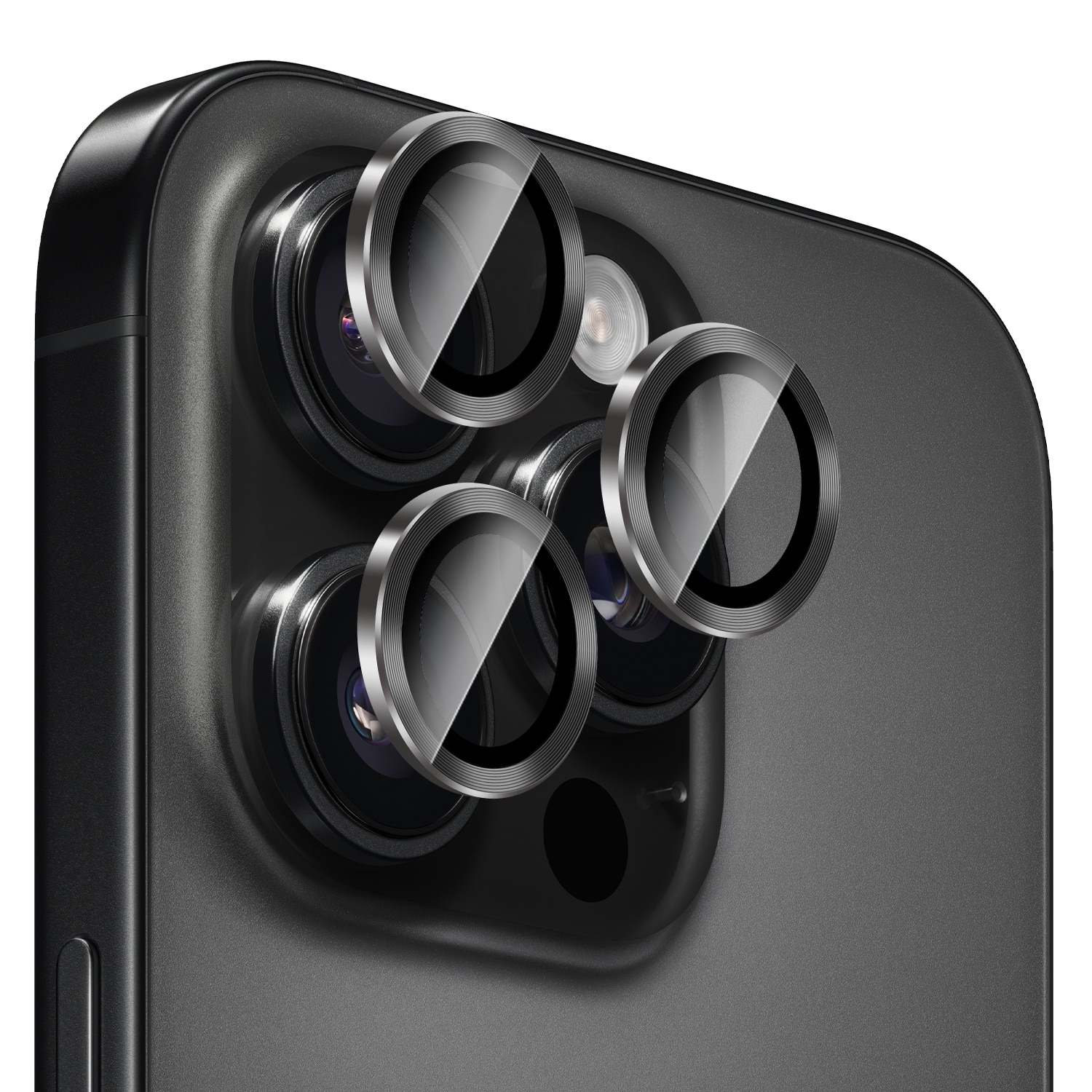 iPhone 14 Pro Linsebeskytter Metall, Svart