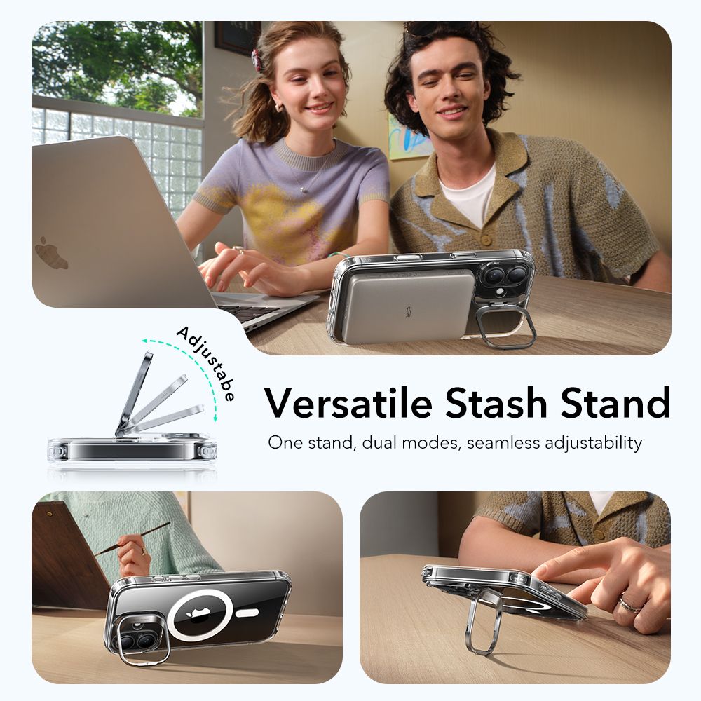 Classic Kickstand HaloLock MagSafe iPhone 17 Gjennomsiktig