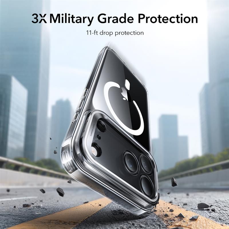 Classic Kickstand HaloLock MagSafe iPhone 17 Pro Max Gjennomsiktig