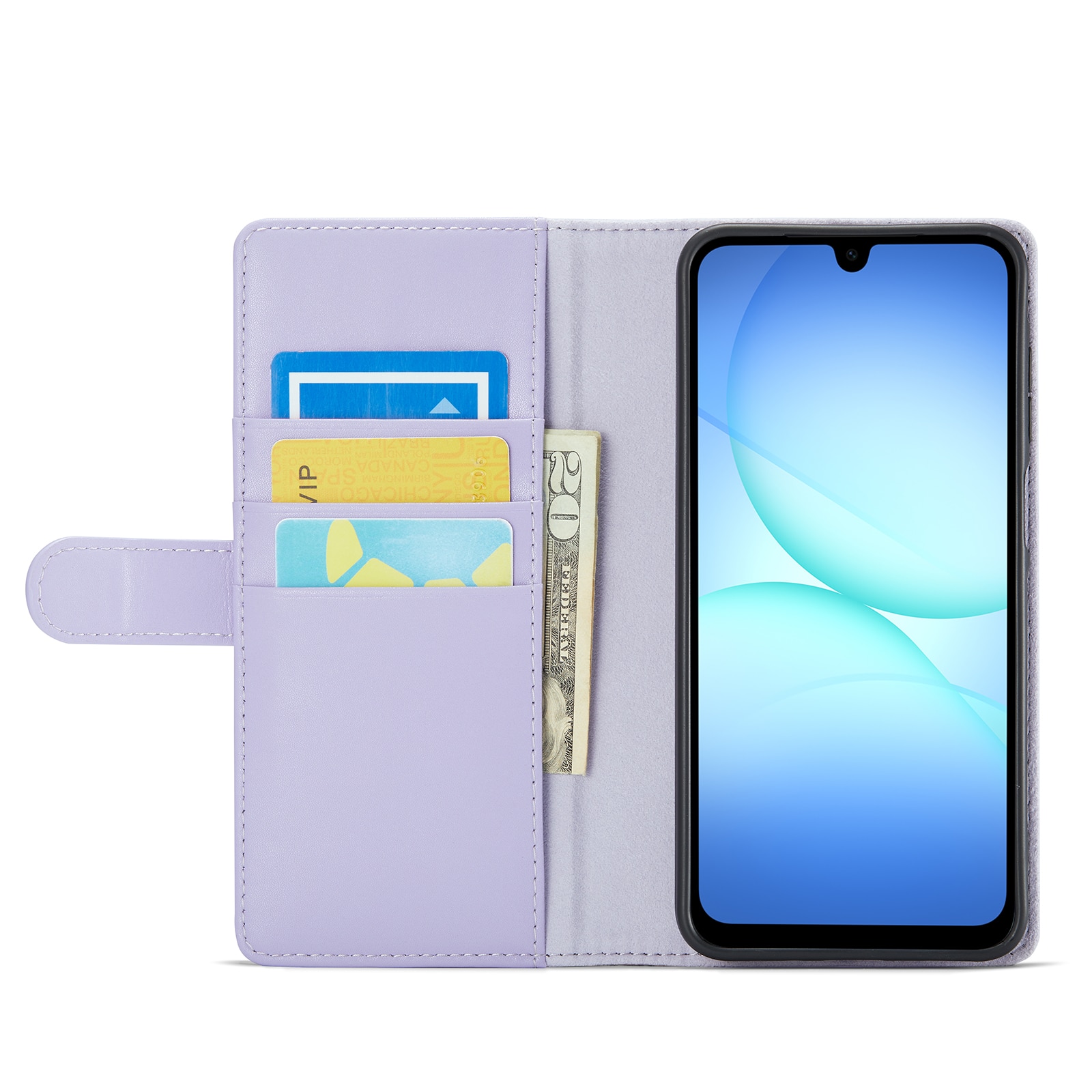 Ekte Lærveske Samsung Galaxy A17 Lilla