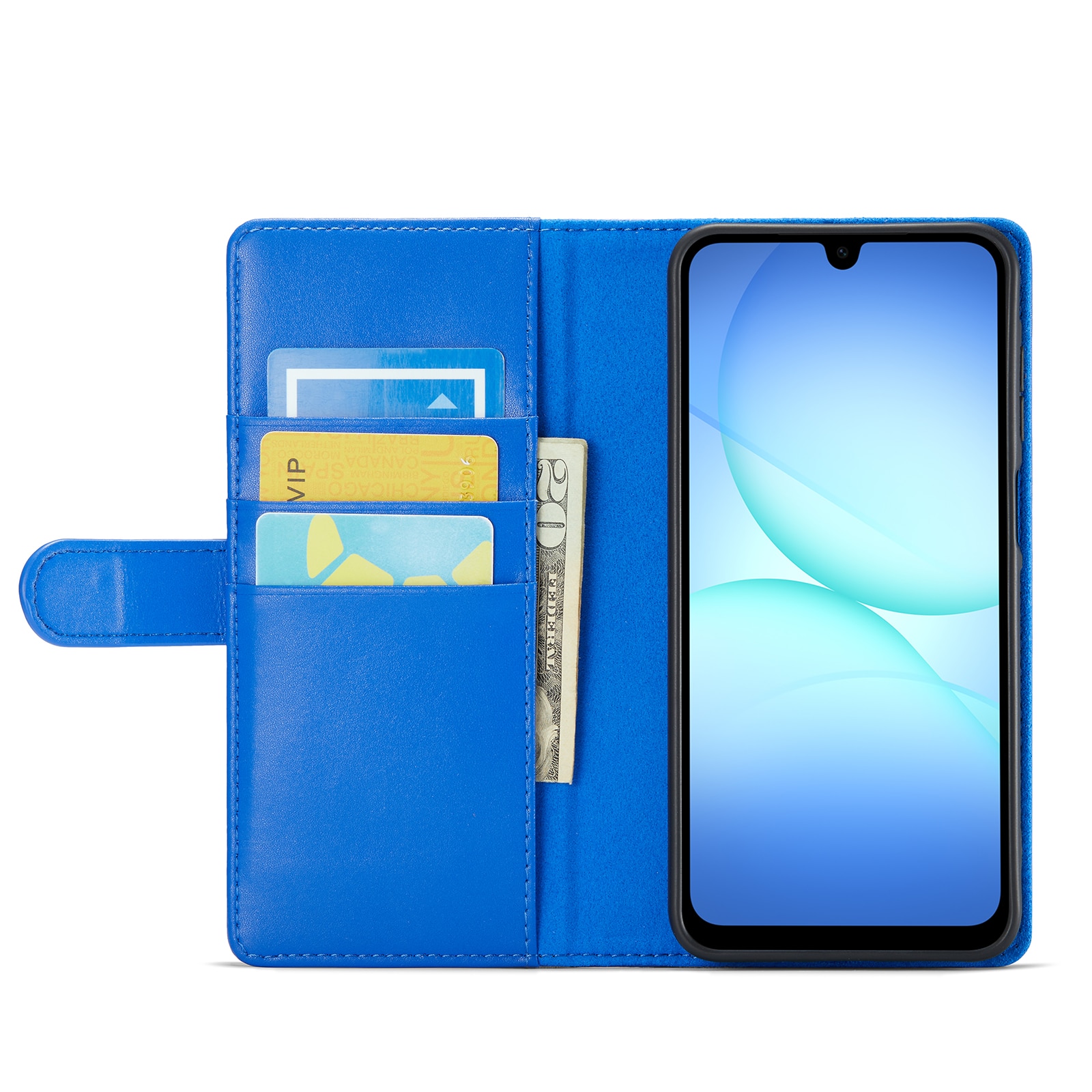 Ekte Lærveske Samsung Galaxy A17 Blå