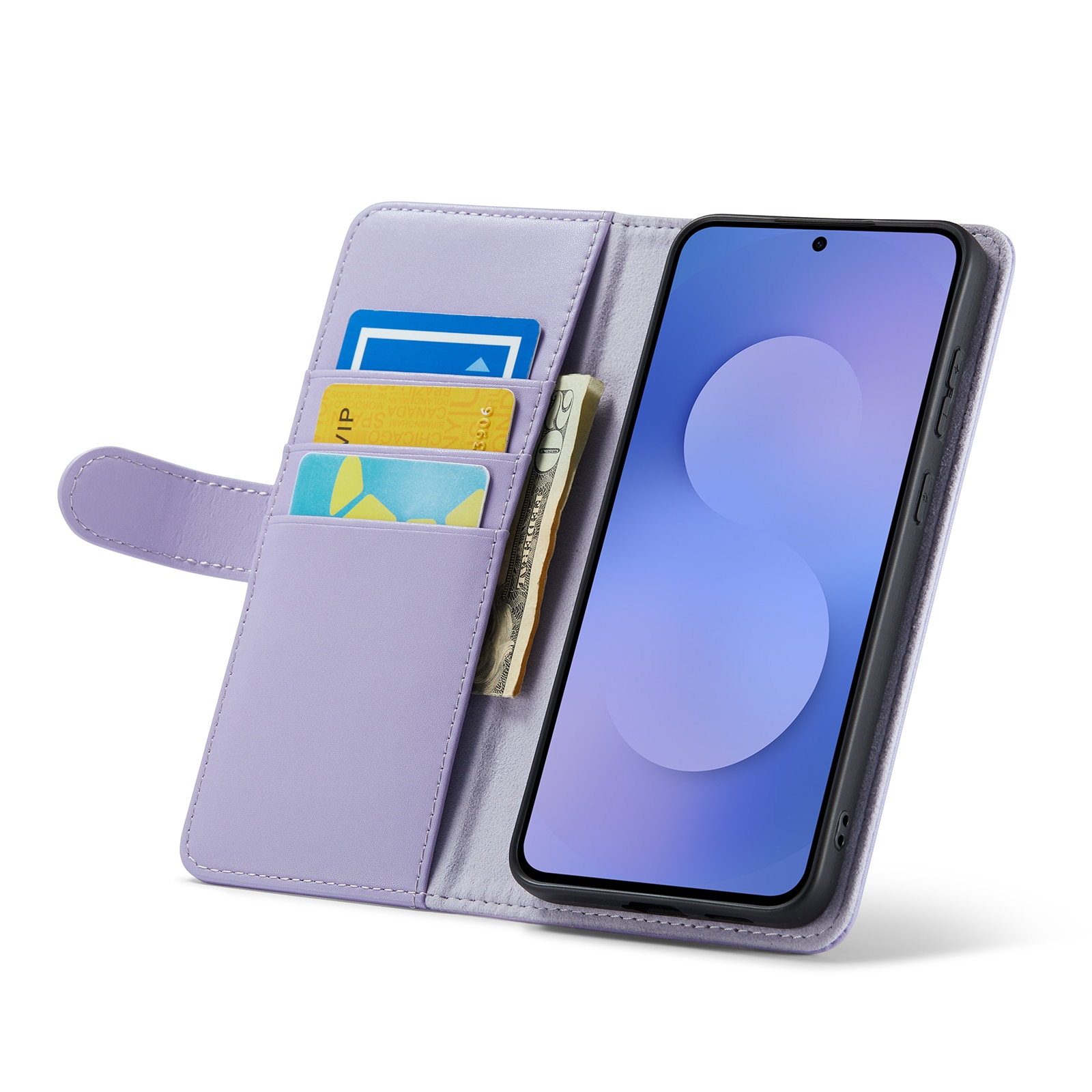 Ekte Lærveske Samsung Galaxy S25 FE Lilla
