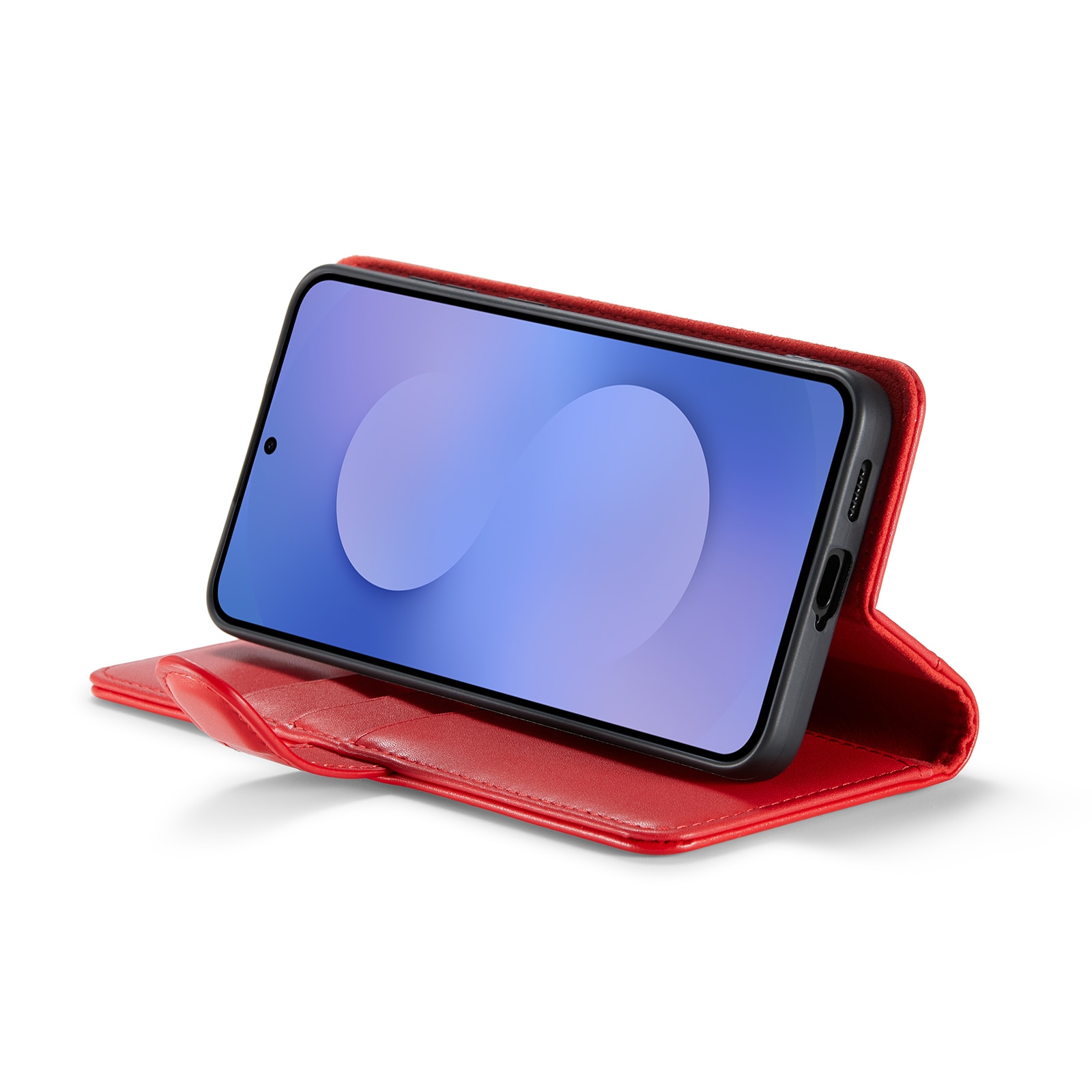 Ekte Lærveske Samsung Galaxy S25 FE Rød