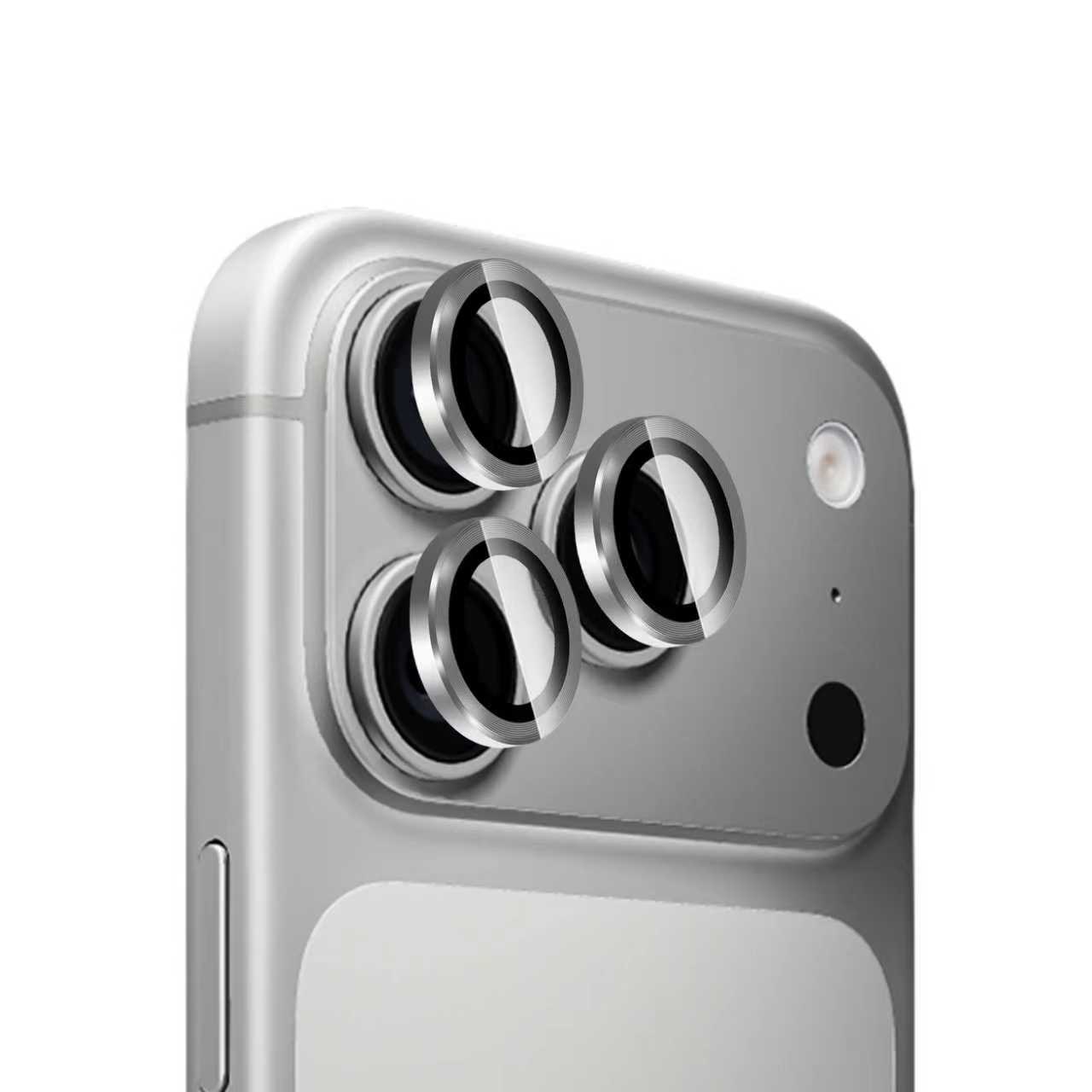 iPhone 17 Pro Linsebeskytter Metall, Sølv